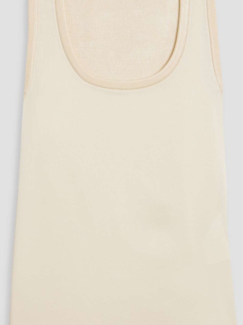 faro satin-paneled stretch-knit tank