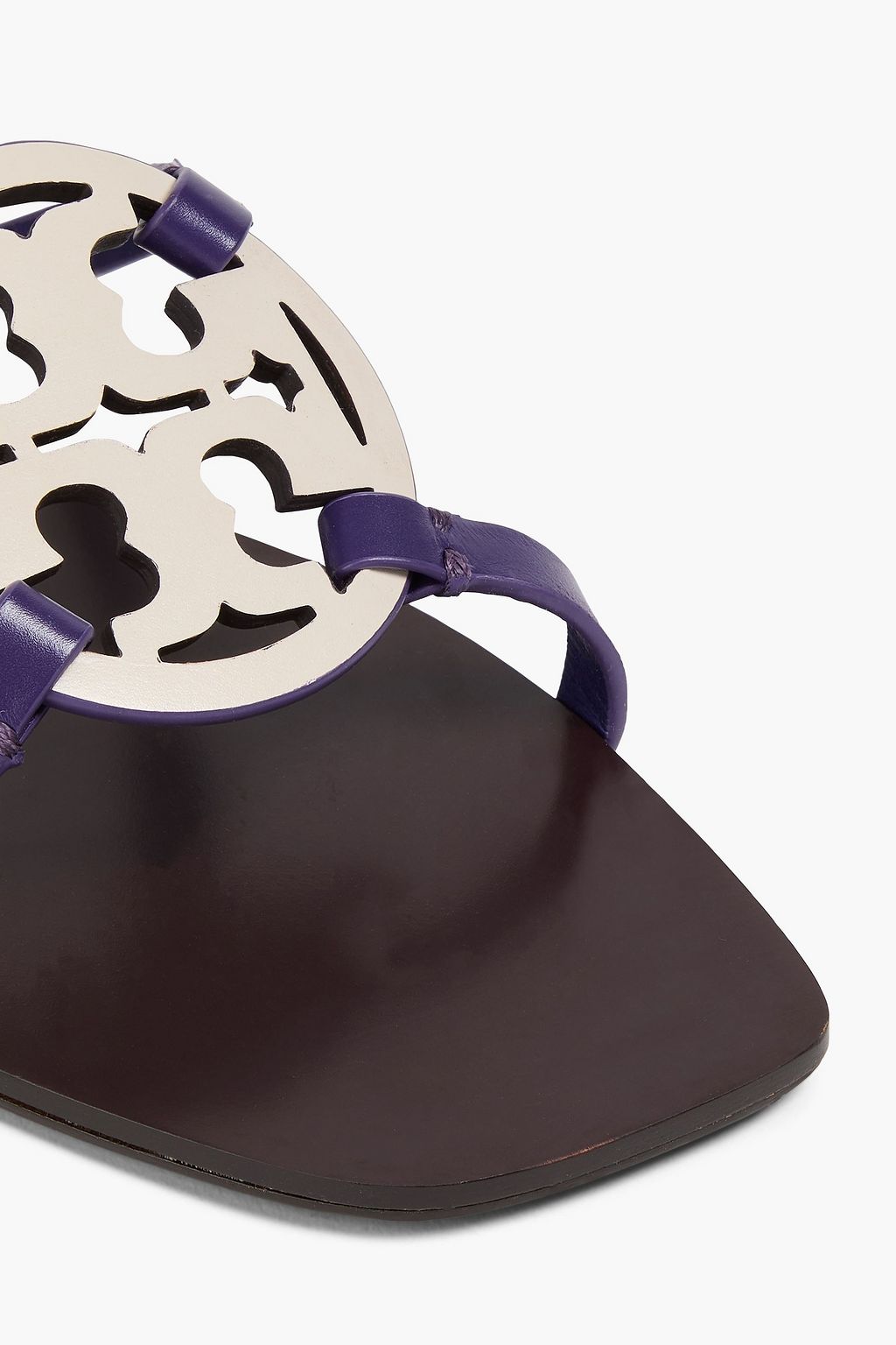 TORY BURCH Bombe embellished leather sandals