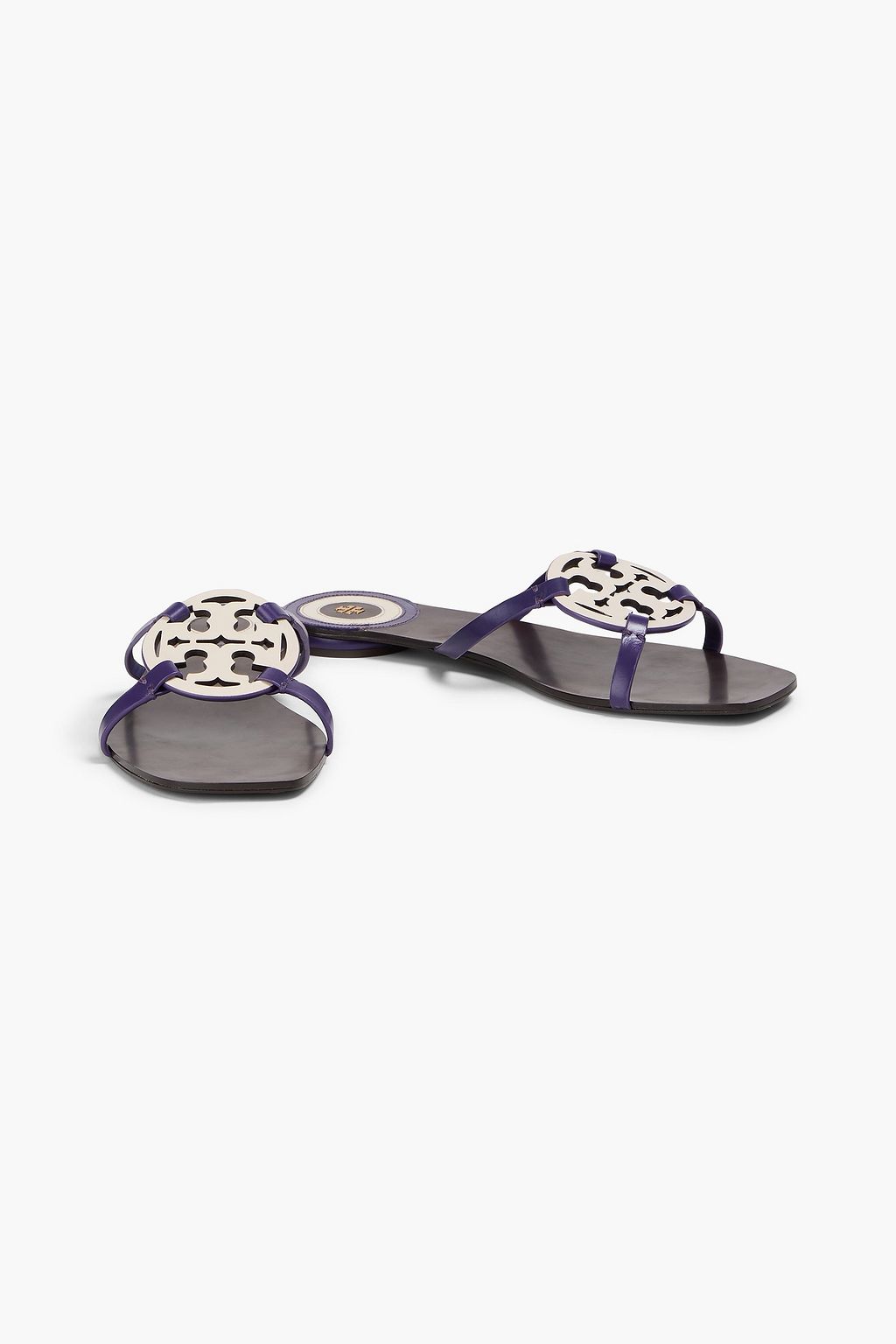 TORY BURCH Bombe embellished leather sandals