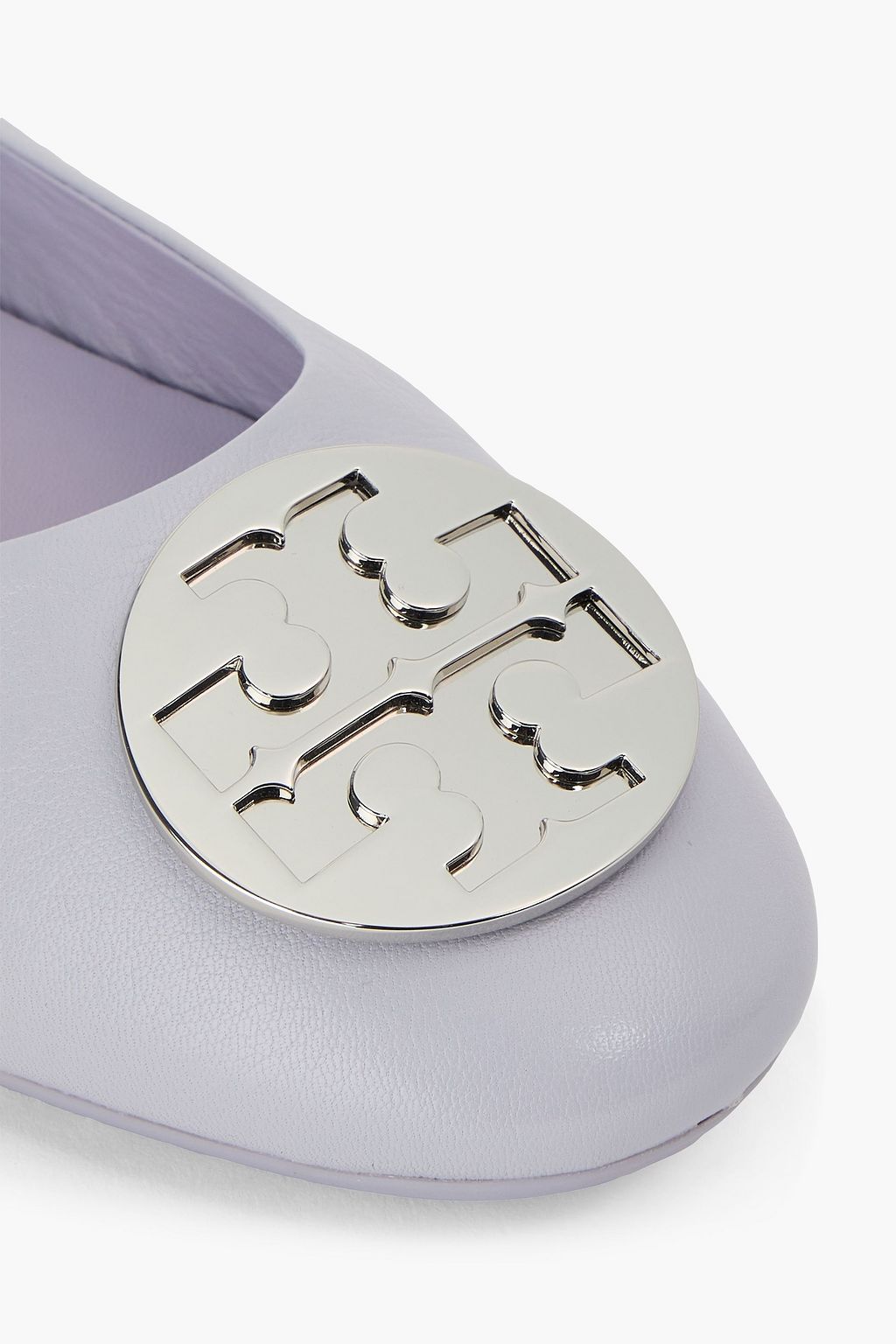 TORY BURCH Claire textured-leather ballet flats