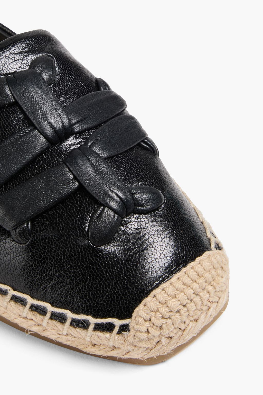 TORY BURCH Woven leather espadrilles