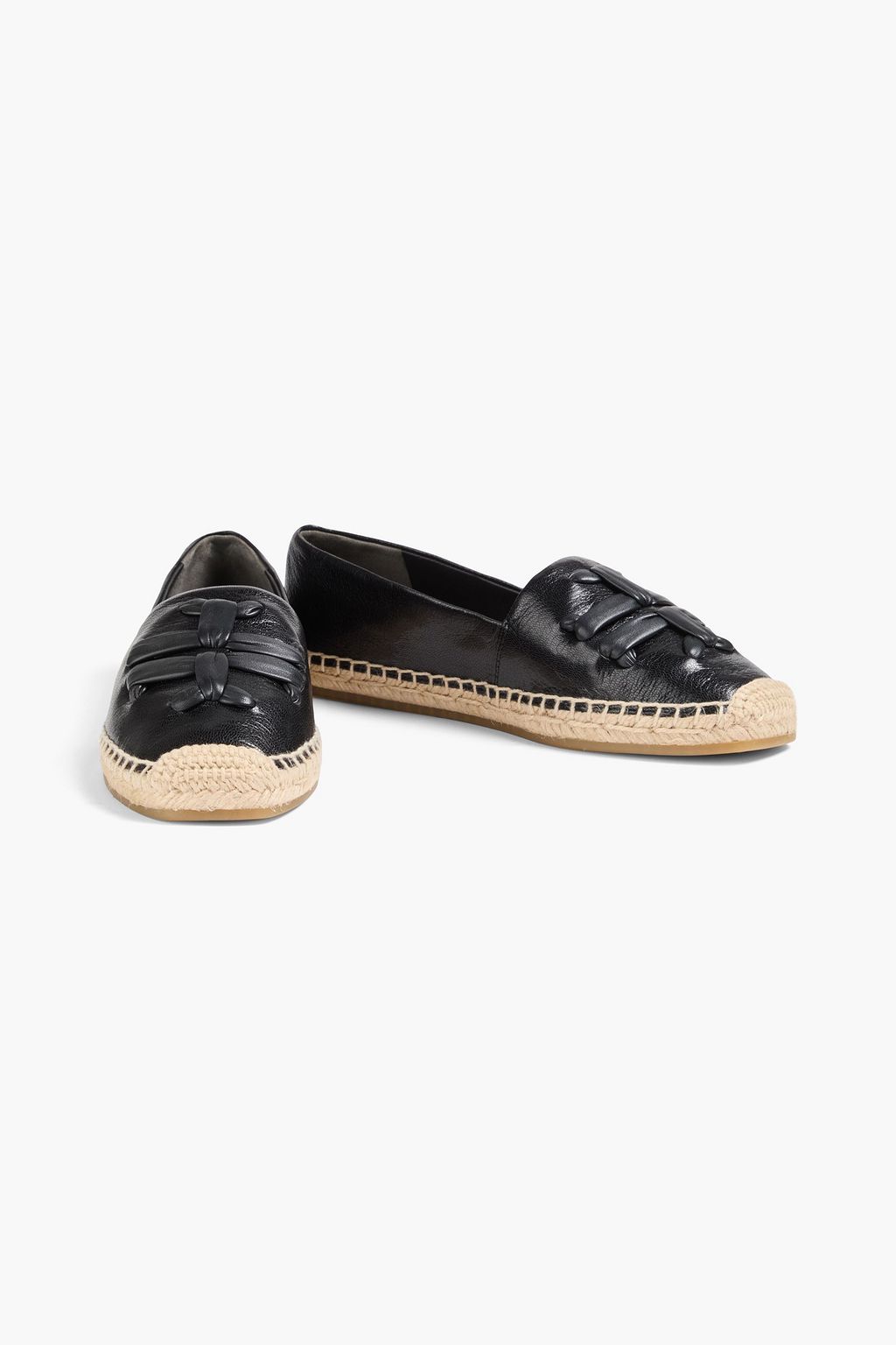 TORY BURCH Woven leather espadrilles