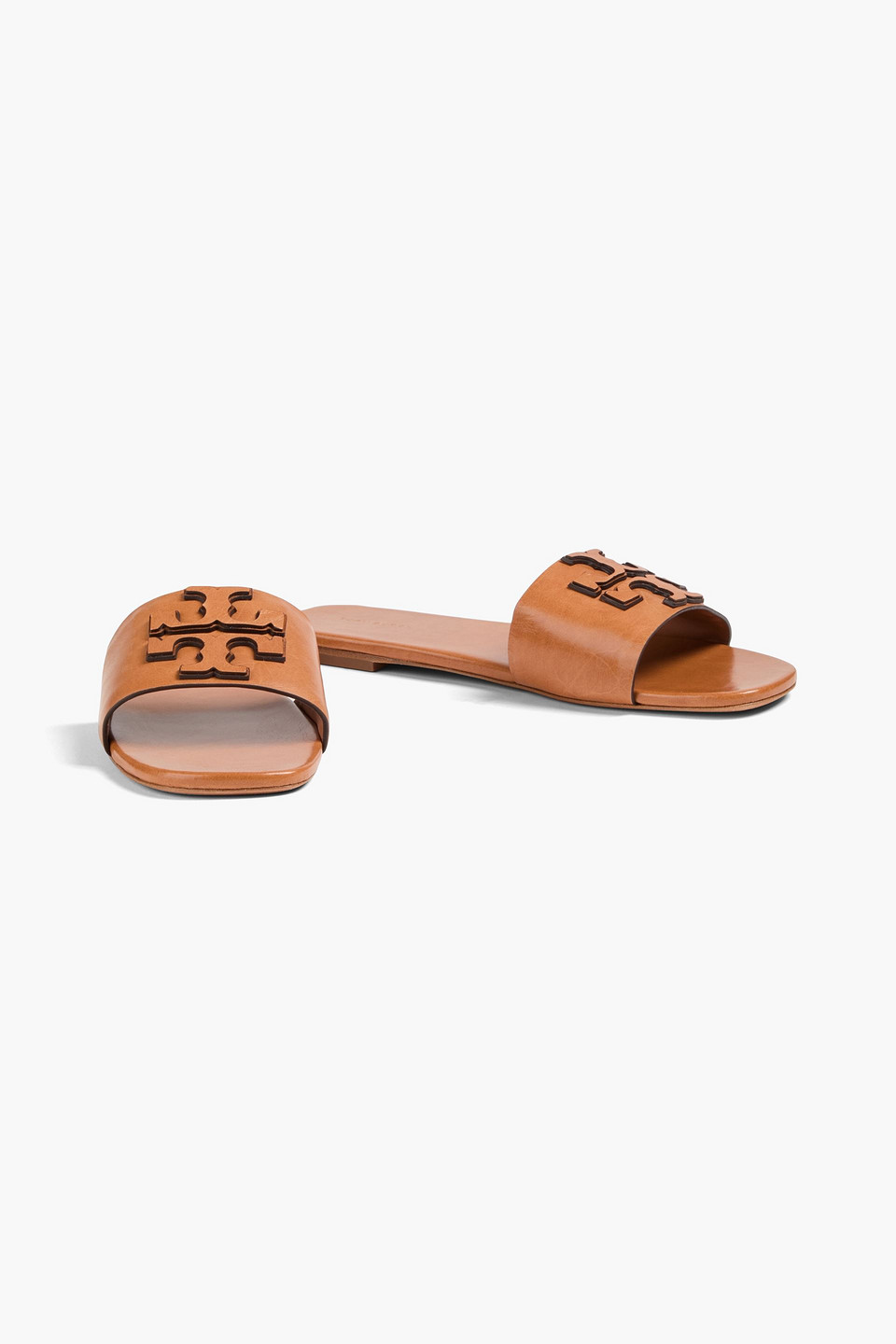 TORY BURCH INES LEATHER SLIDES