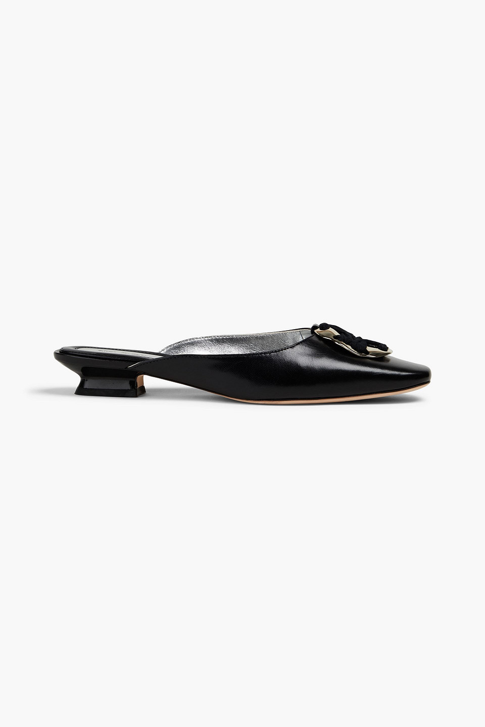 Tory Burch - Patos embellished leather mules - Black - US 9.5