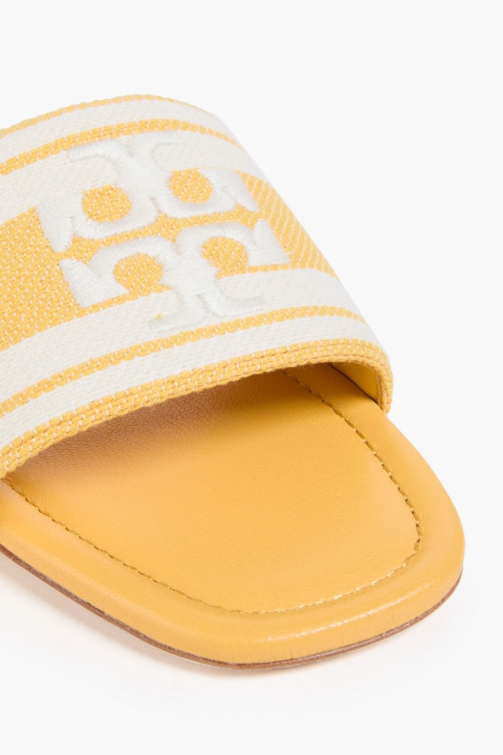 TORY BURCH Double T jacquard slides