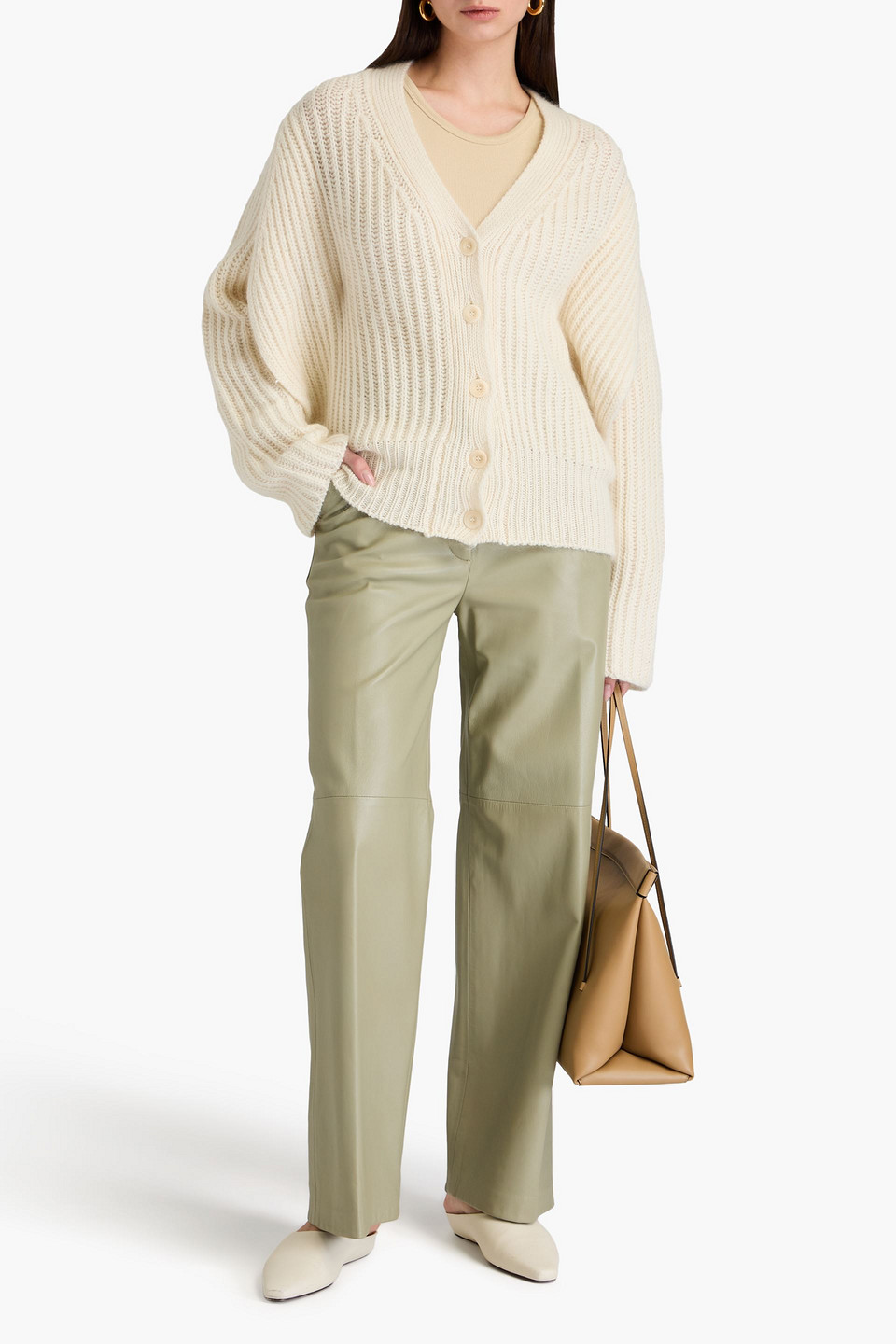  Fabiana Filippi - Cardigan Aus Rippstrick - Weiß - It 42 