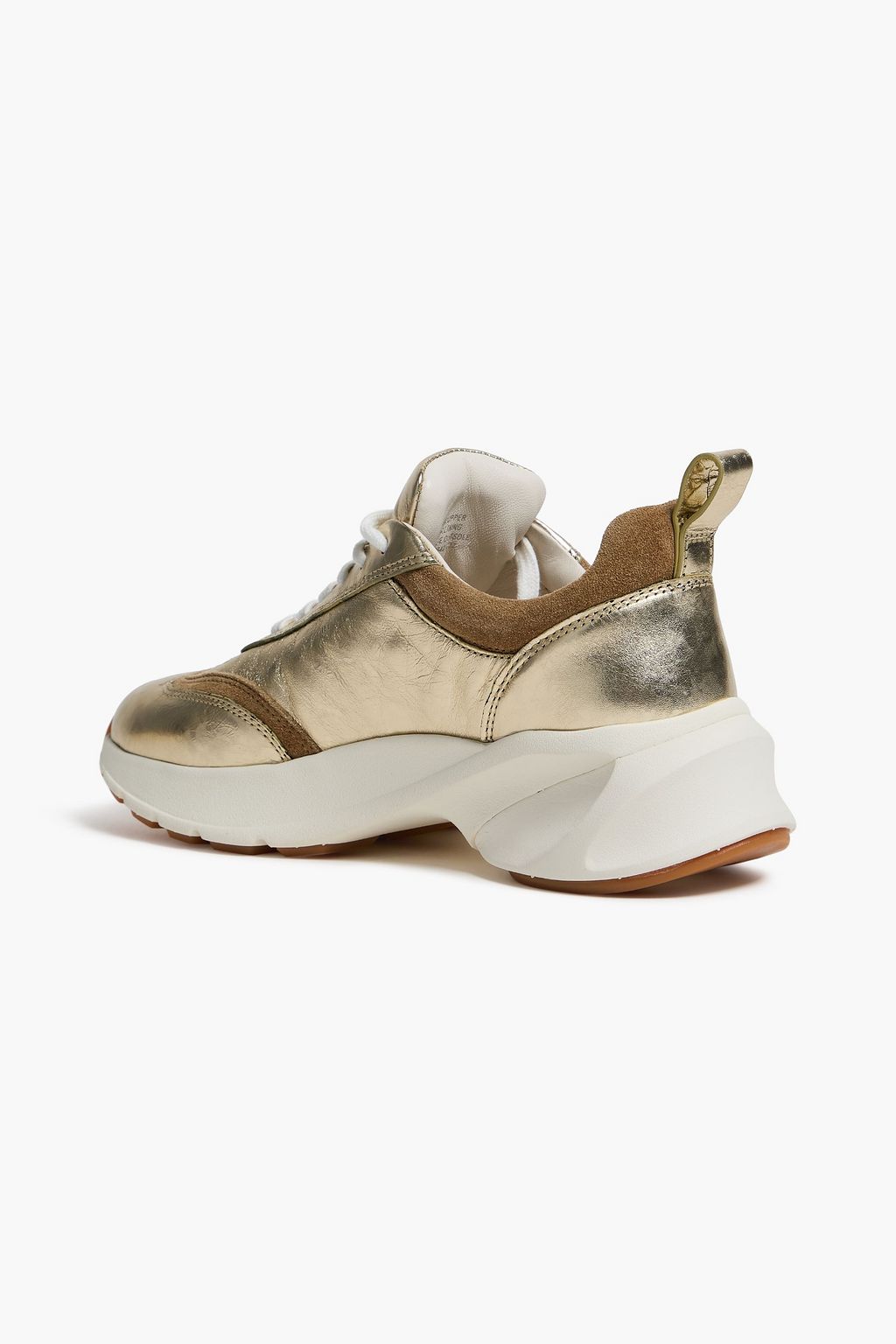 TORY BURCH Good Luck metallic leather sneakers