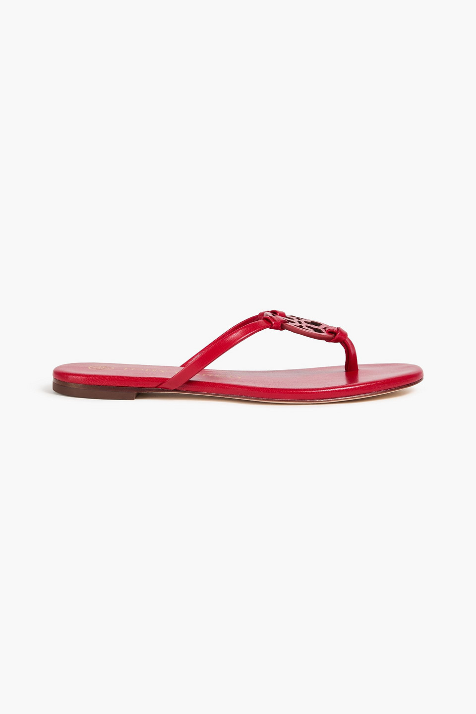 Tory Burch - Miller embellished leather sandals - Red - US 5.5