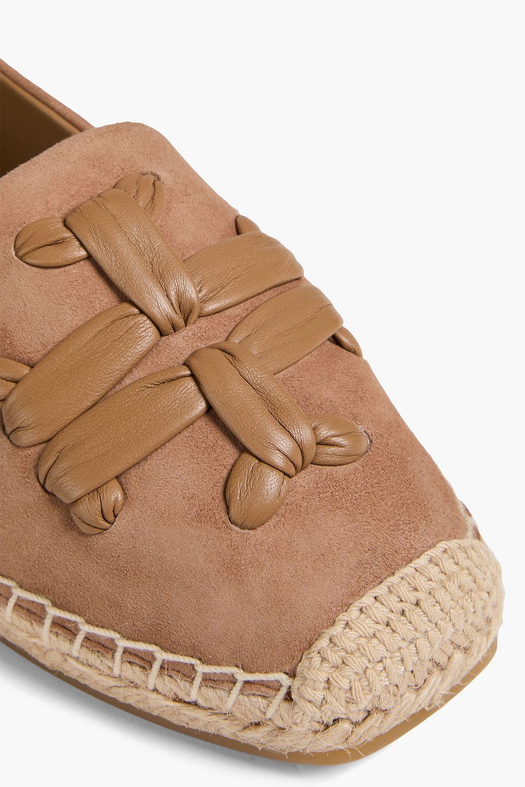 TORY BURCH حذاء إسبادريل من الجلد والشامواه