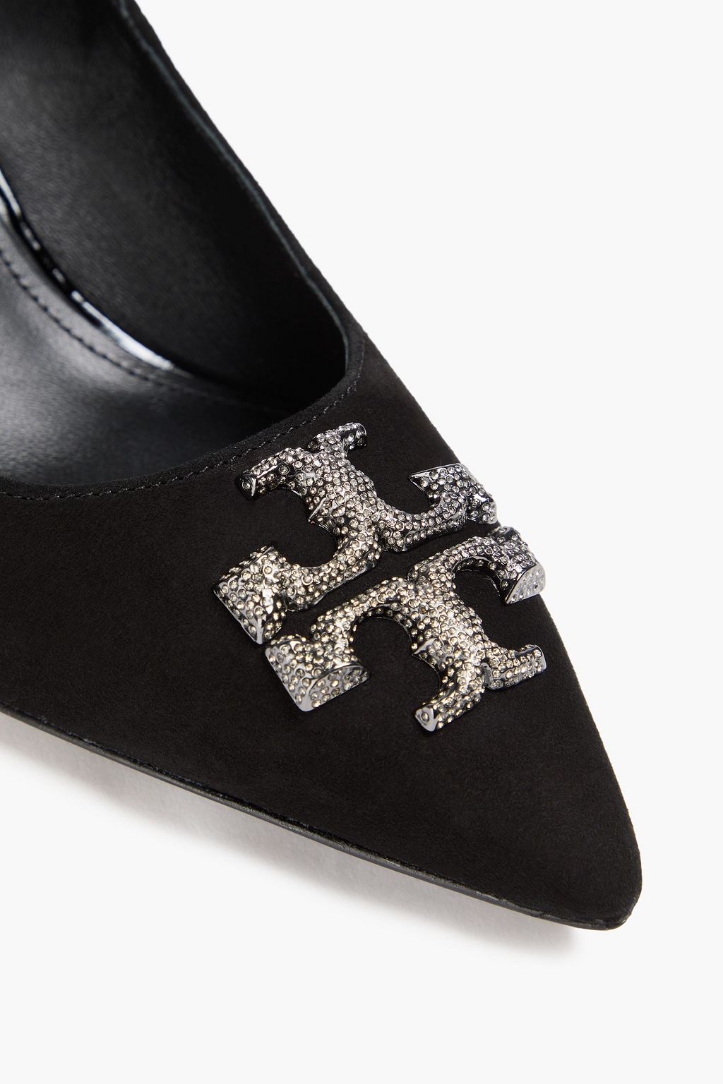 TORY BURCH Eleanor embellished suede pumps