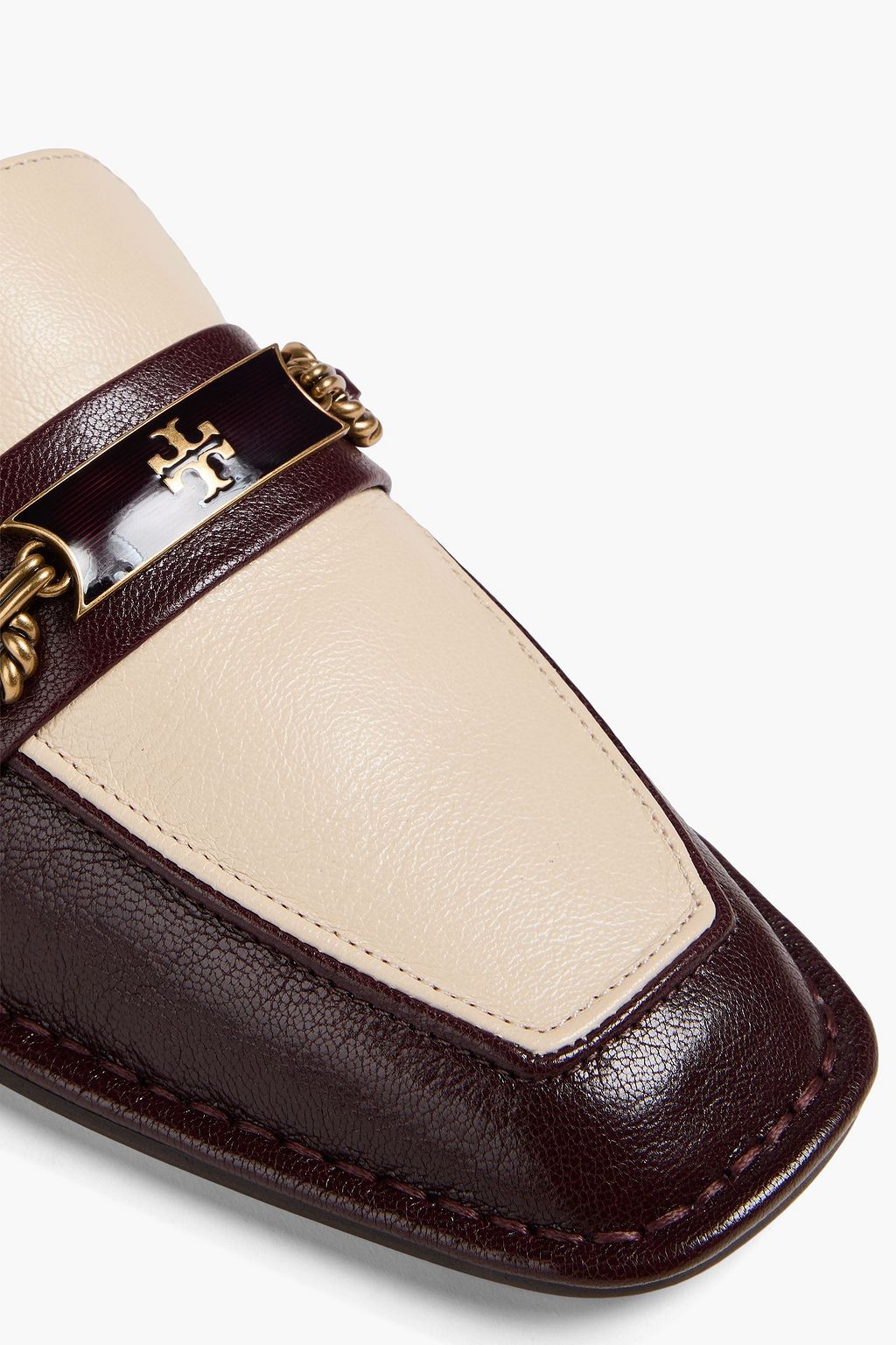 TORY BURCH حذاء لوفر "بيرين" من الجلد بتصميم مزركش