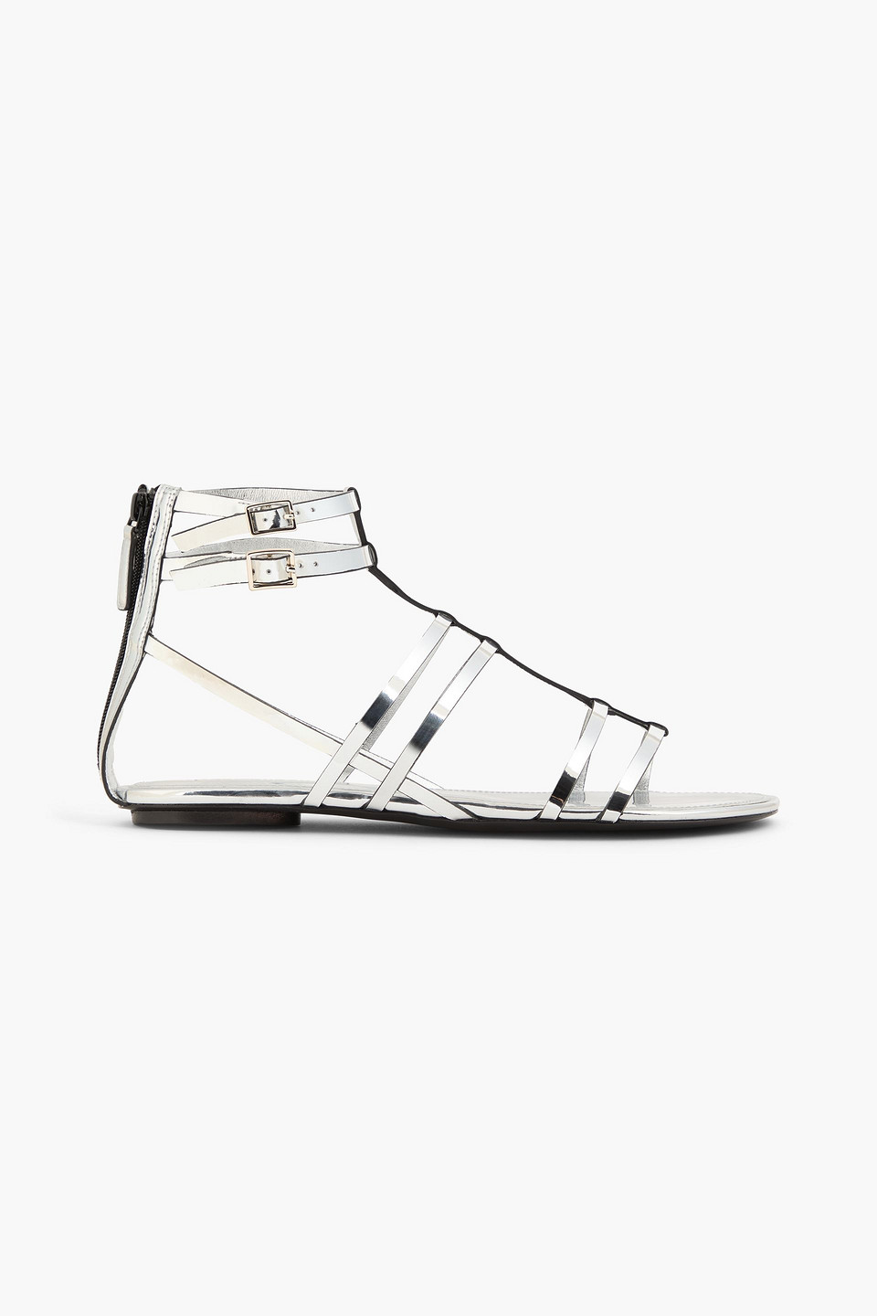 Tory Burch - Capri Gladiator metallic glossed sandals - Metallic - US 6