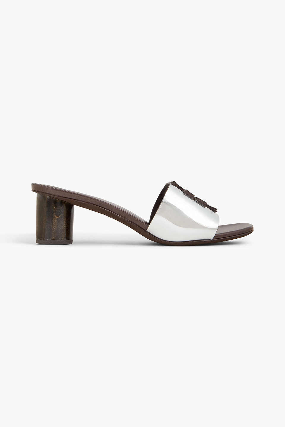 Tory Burch - Ines embellished metallic sandals - Metallic - US 6