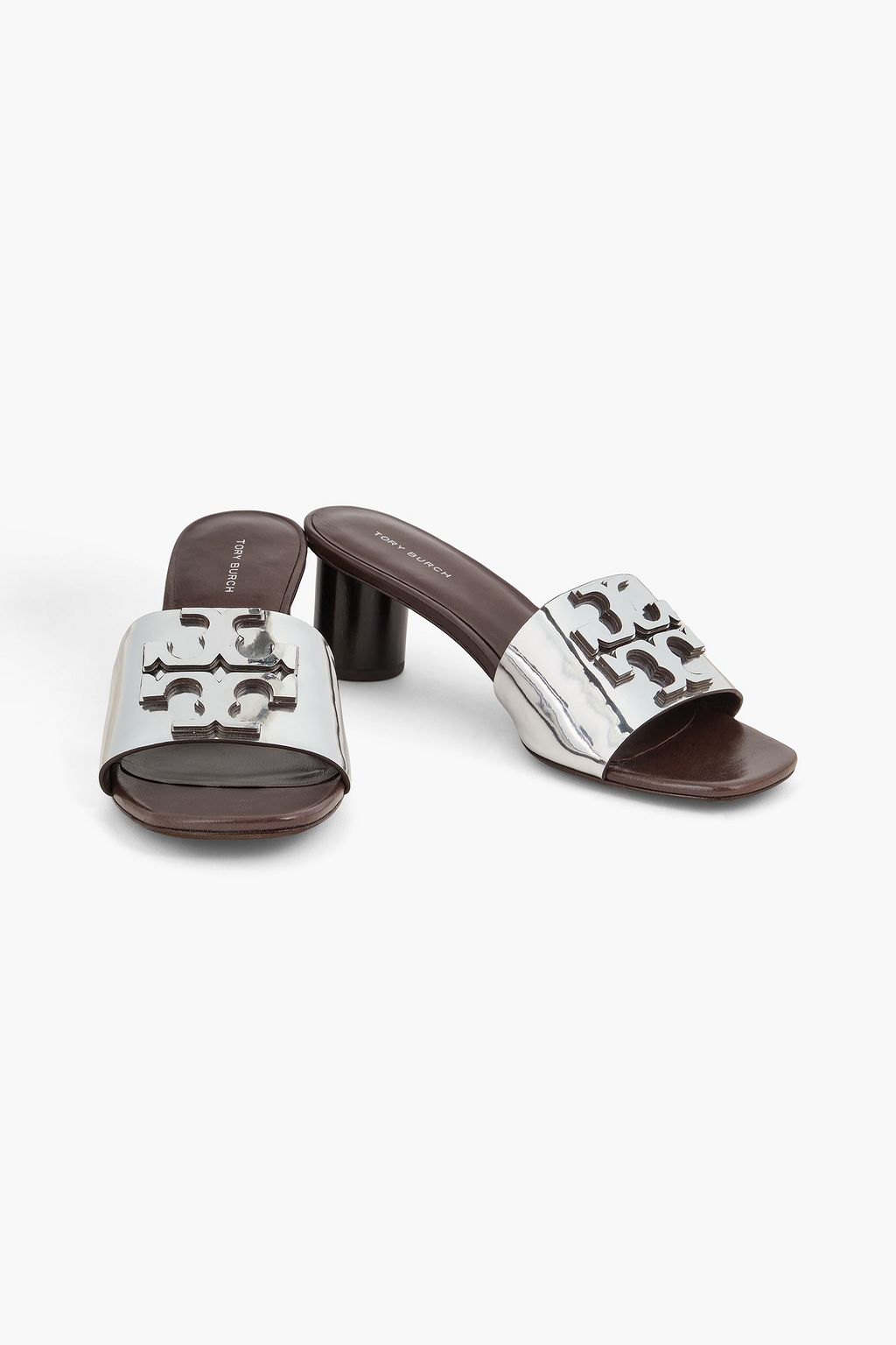 TORY BURCH 이네스 장식 디테일 메탈릭 샌들