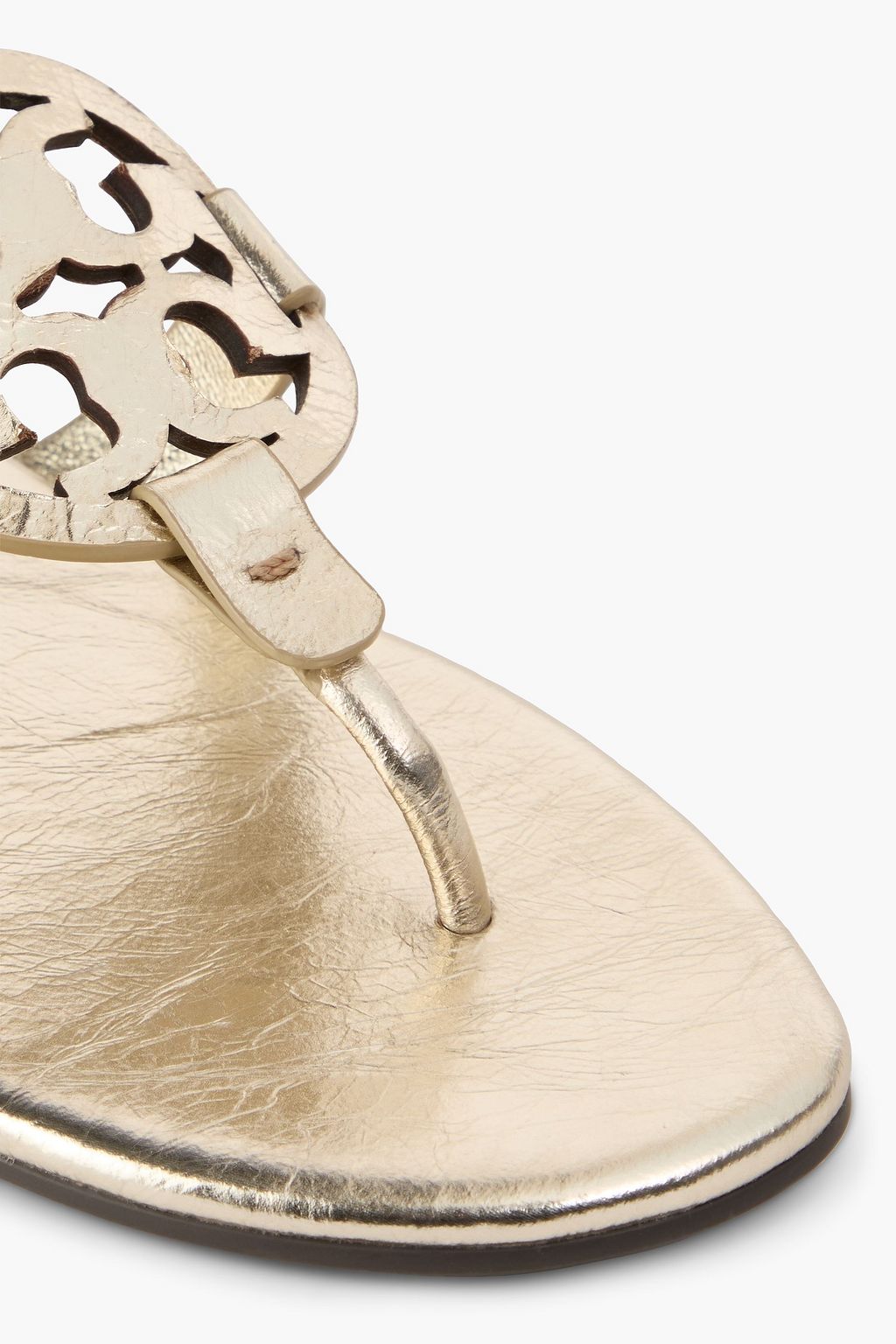 TORY BURCH Miller レザー サンダル メタリック