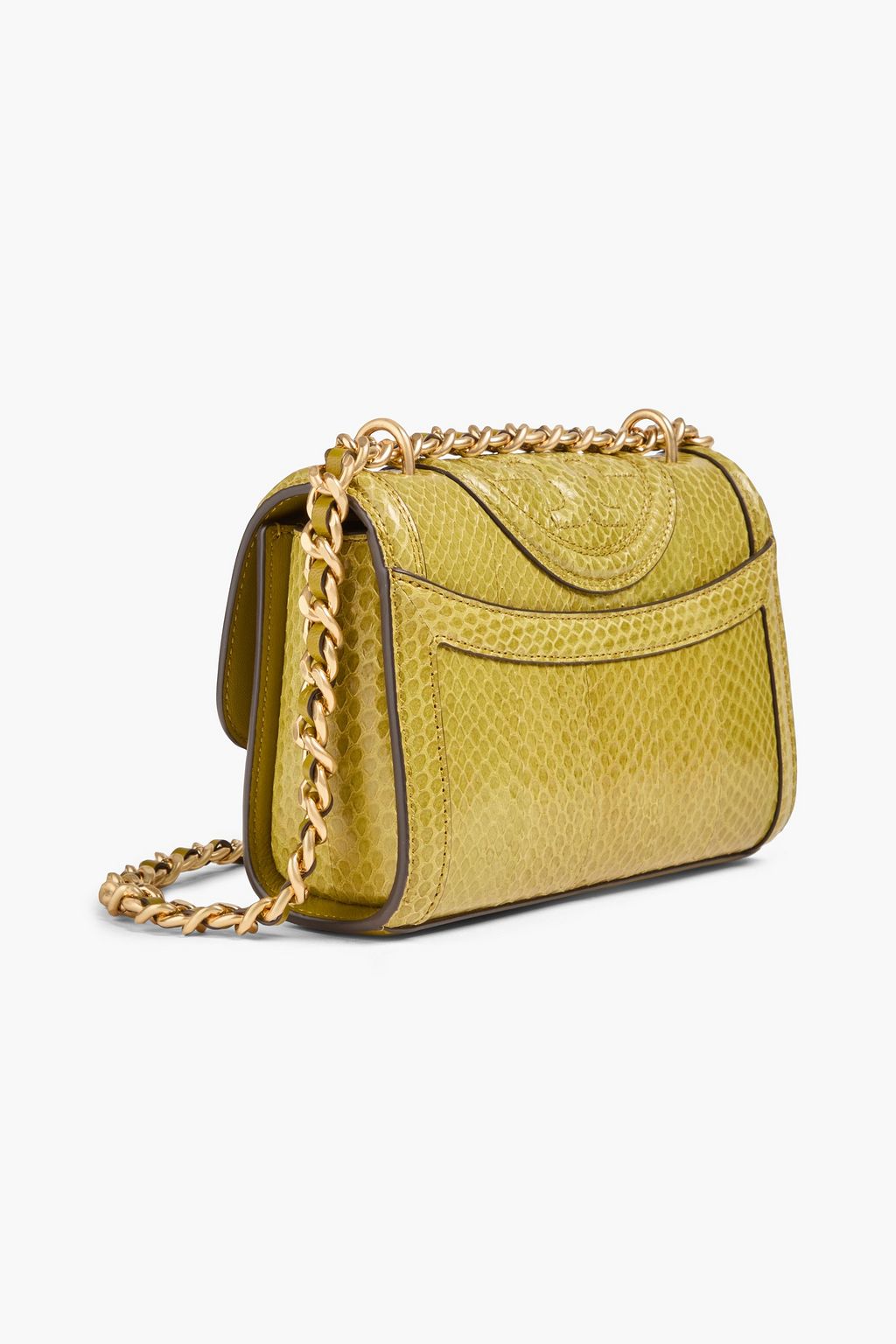 TORY BURCH Fleming watersnake shoulder bag