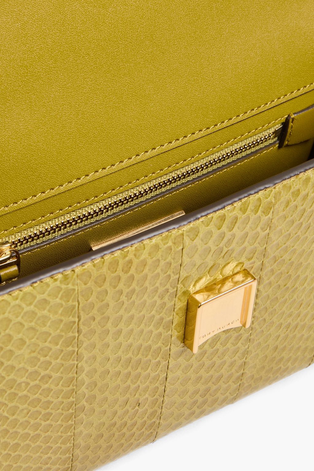 TORY BURCH Fleming watersnake shoulder bag
