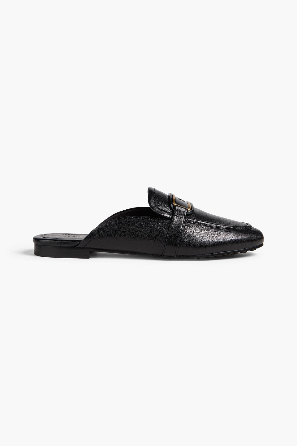Tory Burch Slippers Aus Leder Mit Verzierung In Black