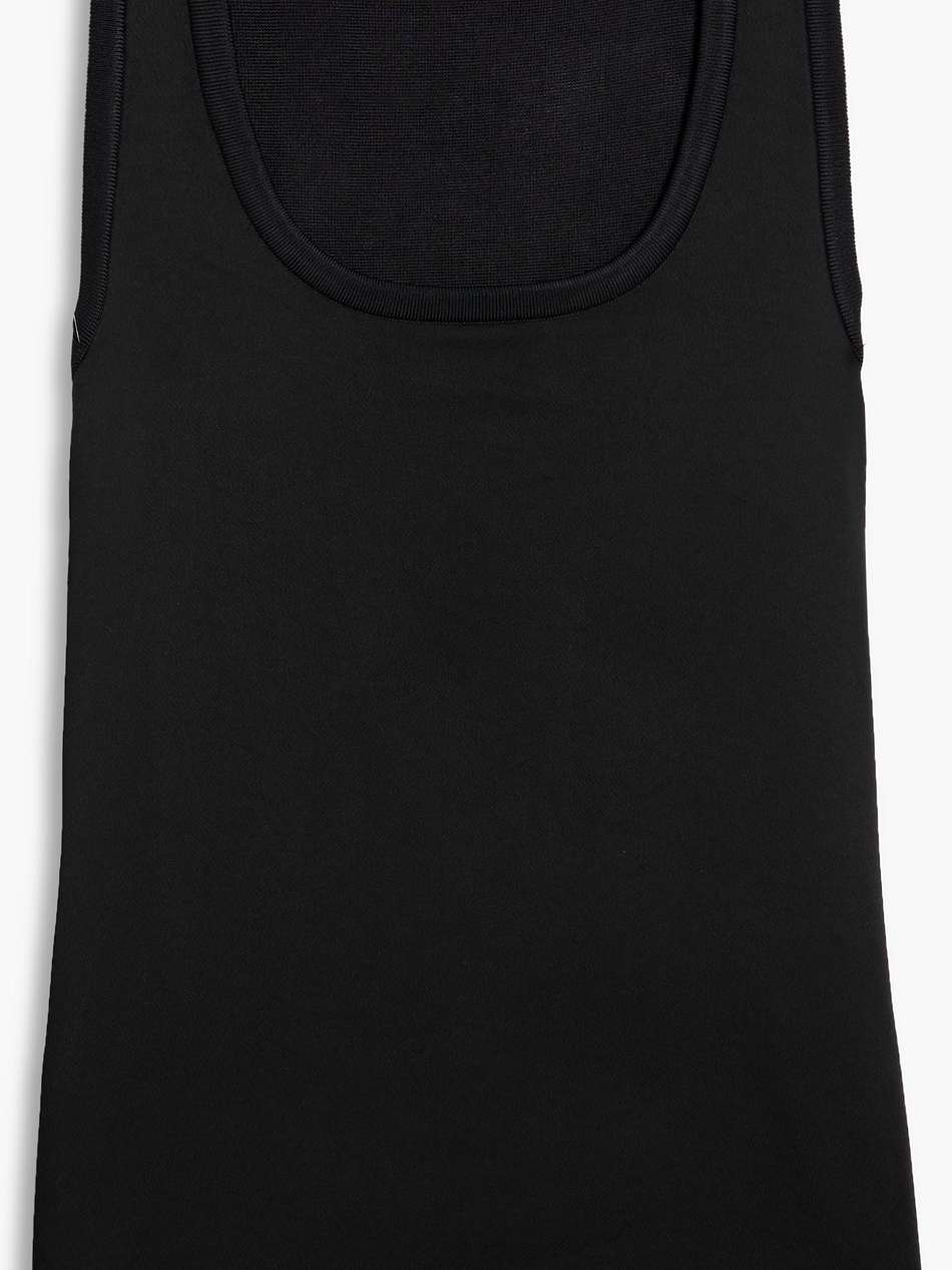faro satin-paneled stretch-knit tank