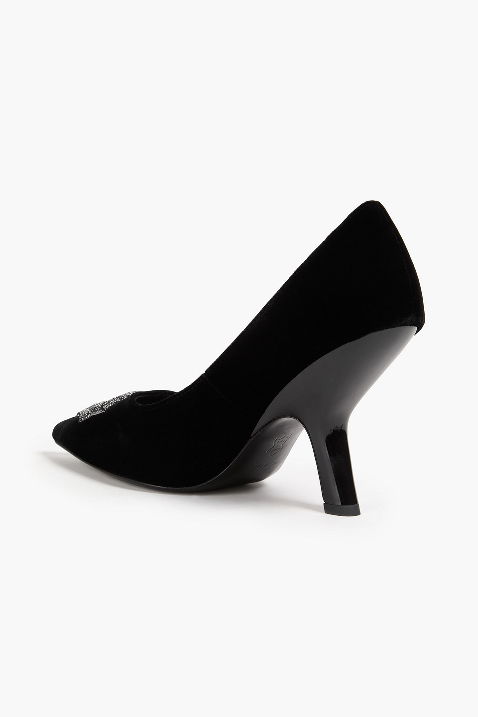 Tory Burch Eleanor Pumps Aus Samt Mit Verzierung In Schwarz