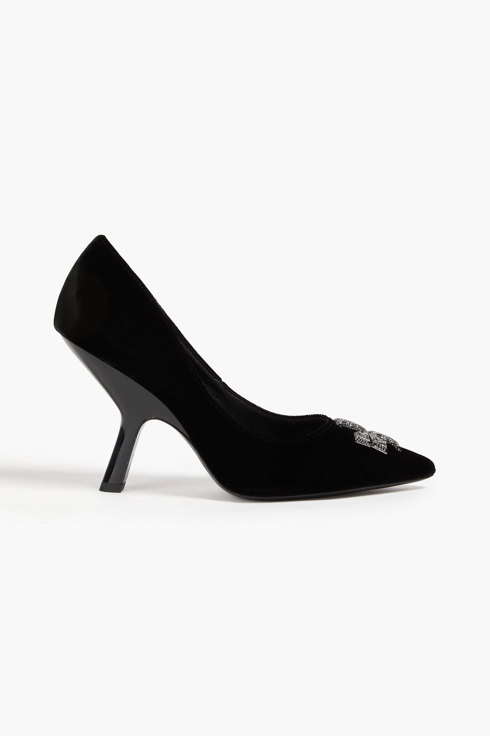 Tory Burch Eleanor Pumps Aus Samt Mit Verzierung In Black