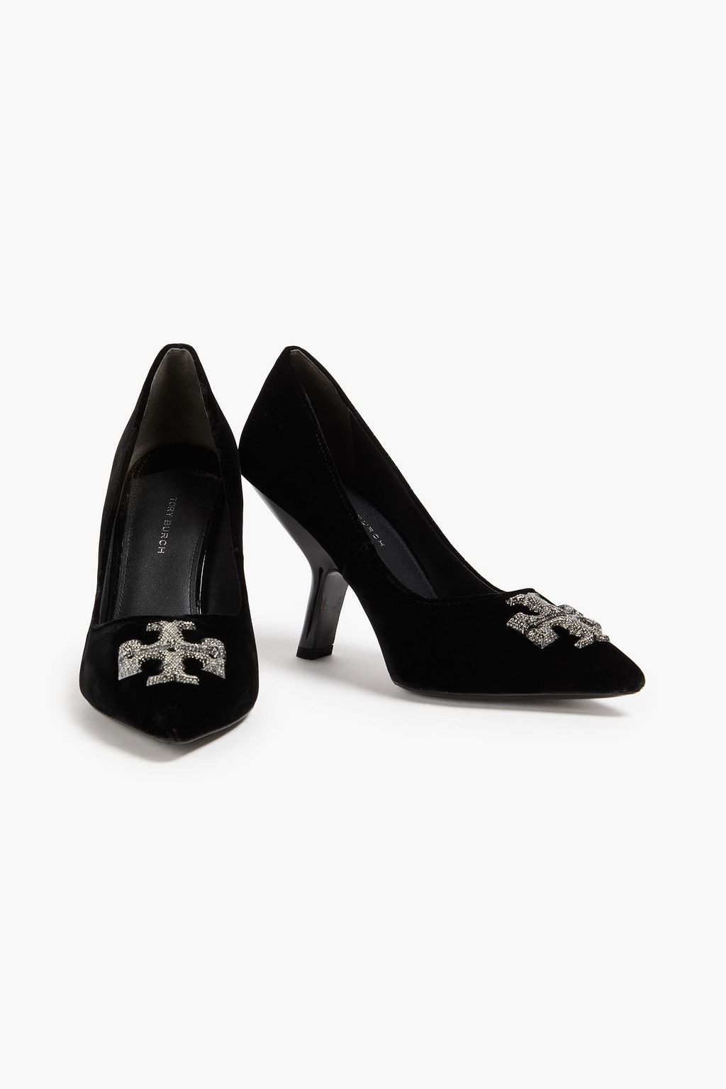 TORY BURCH حذاء بامب "إليانور" من المخمل بتصميم مزركش