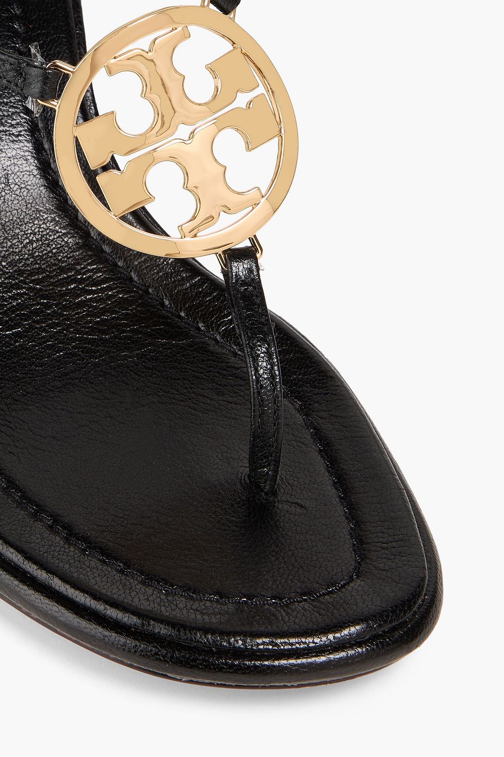 TORY BURCH 카프리 장식 디테일 가죽 샌들