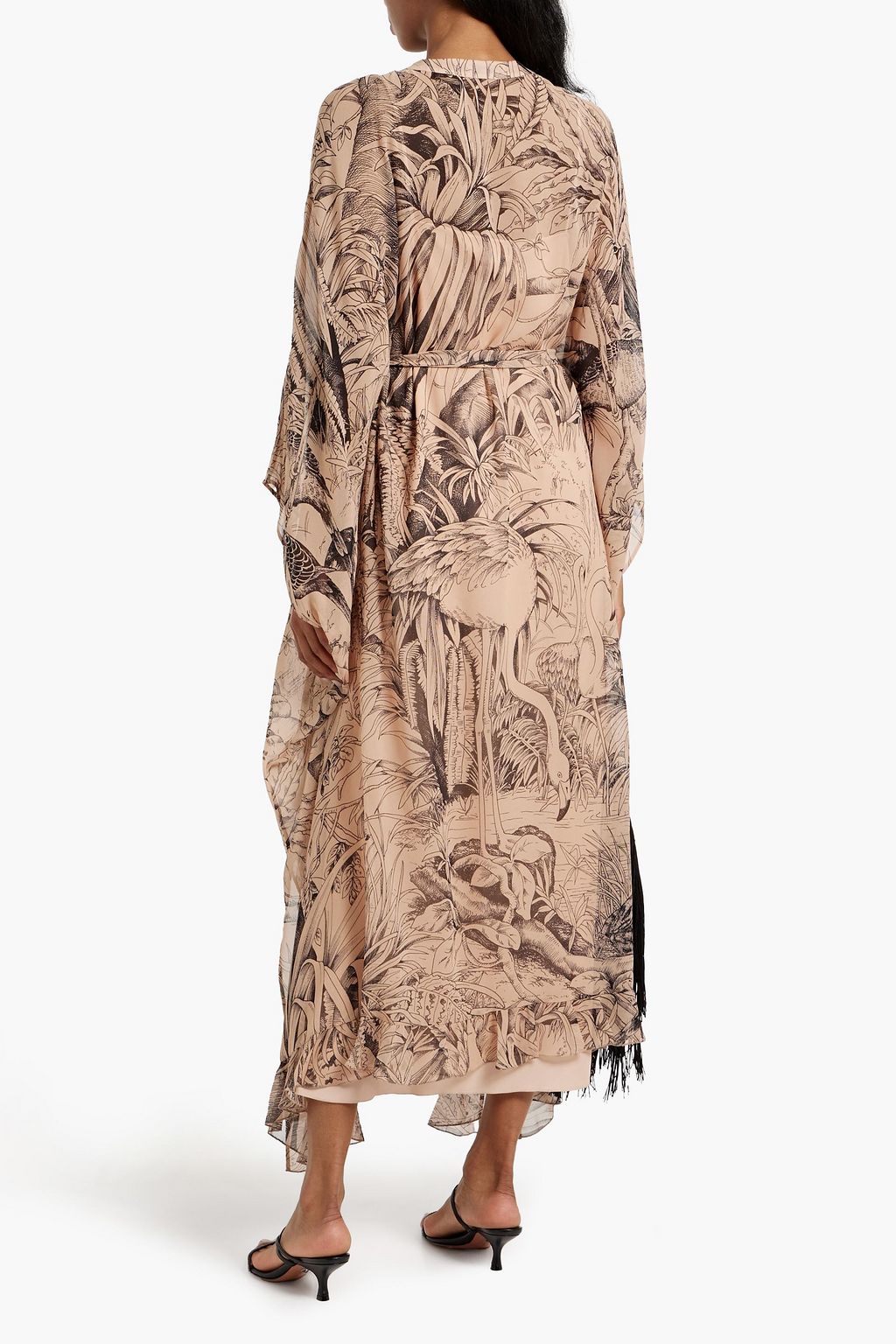 REDVALENTINO Printed silk-chiffon maxi dress