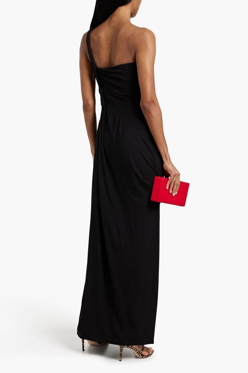SIMKHAI Sone one-shoulder stretch-jersey gown