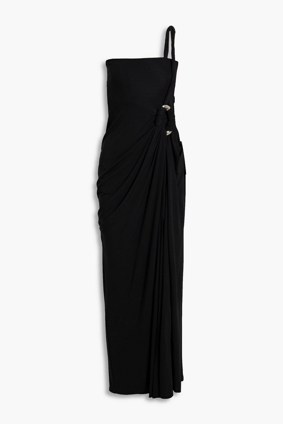 Simkhai Sone One-shoulder Stretch-jersey Maxi Dress In Black