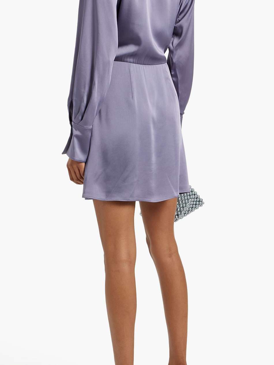 talit wrap-effect satin mini dress