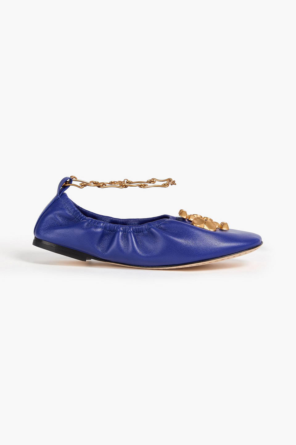 Tory Burch Ballerinas Aus Leder Mit Verzierung In Blue