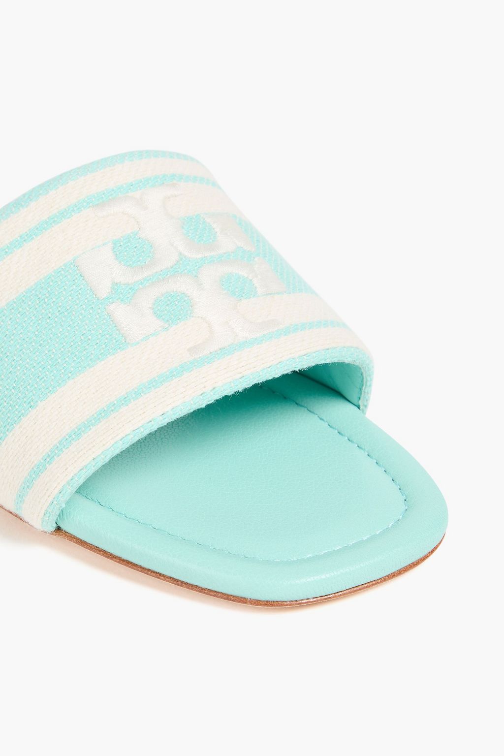 TORY BURCH Double T Pantoletten aus Jacquard