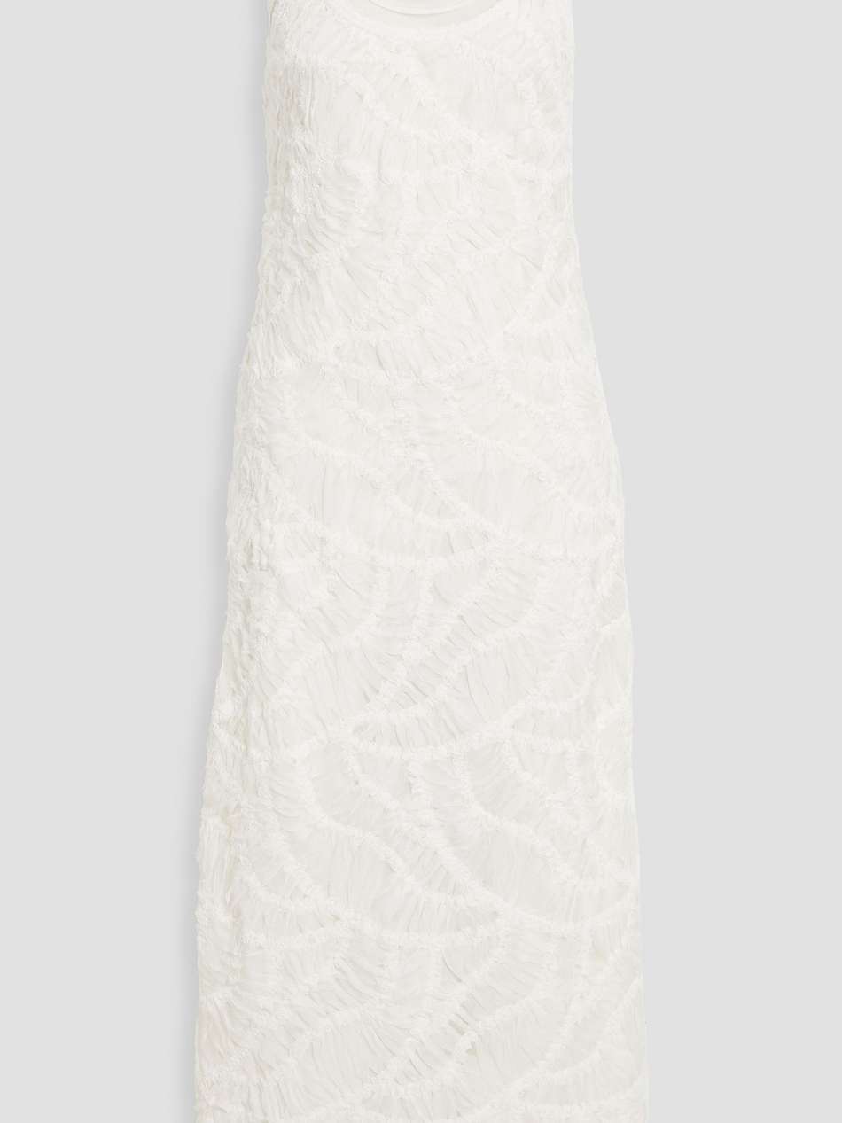 zakai embroidered georgette maxi dress