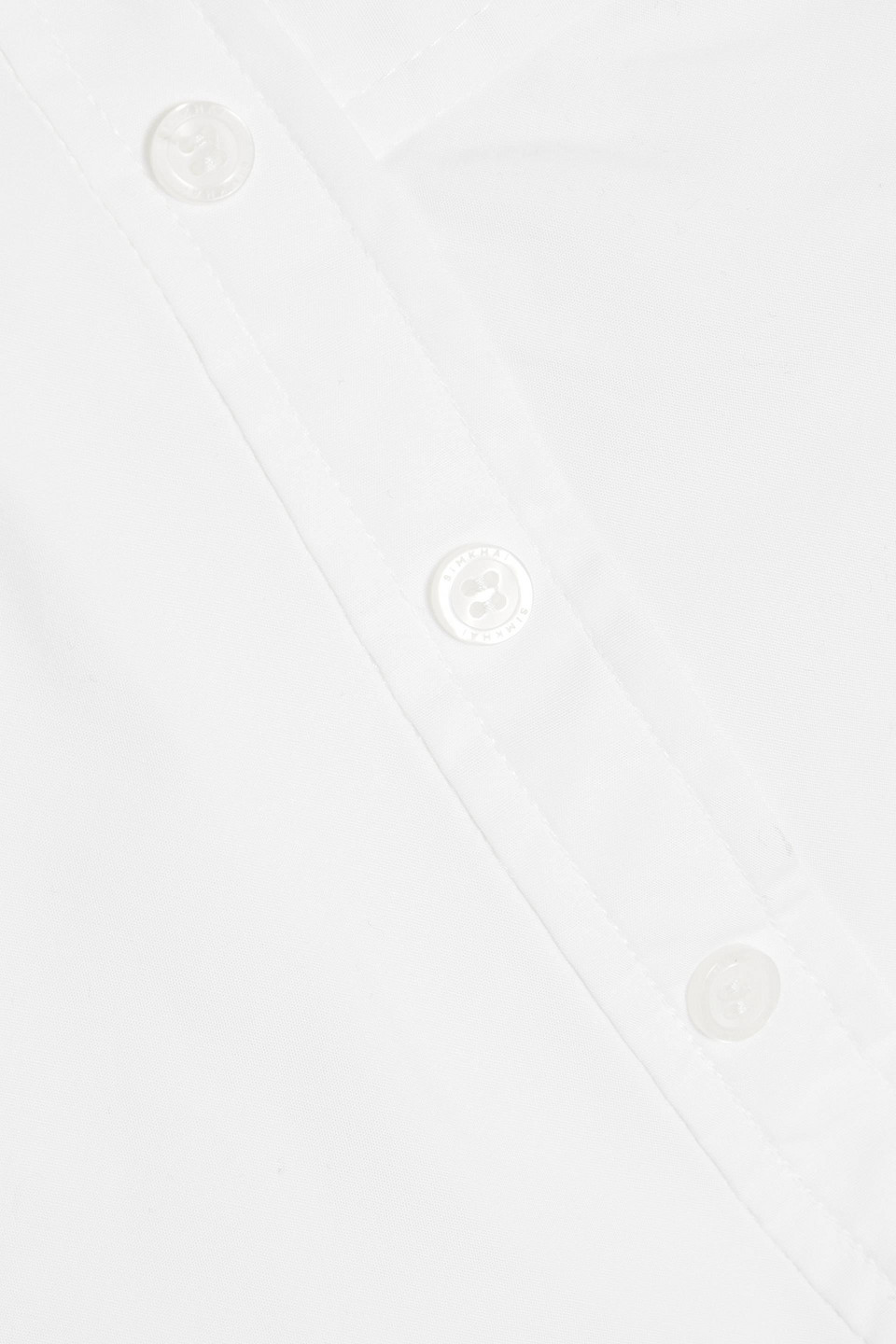 Shop Simkhai Harbor Wrap-effect Cotton-poplin Mini Dress In White