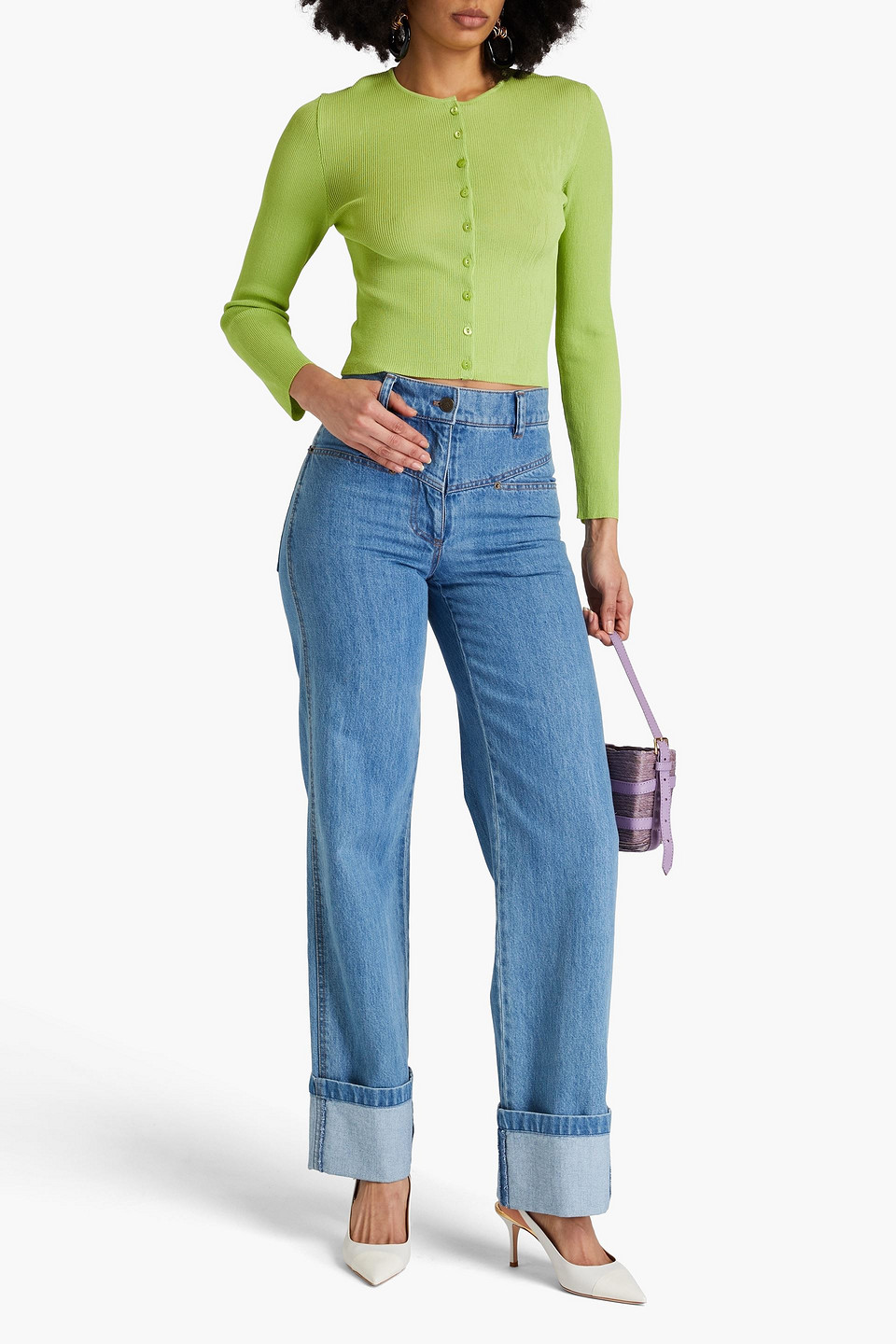  Tory Burch - Cardigan Aus Rippstrick - Grün - Xs 
