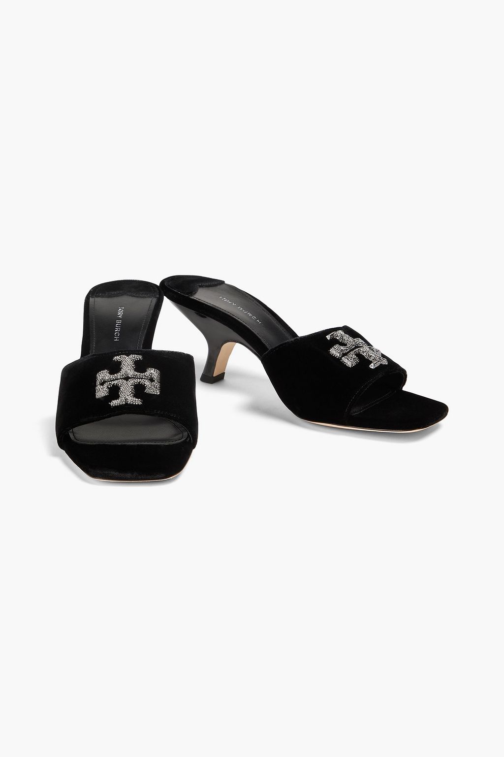 TORY BURCH حذاء ميول "إليانور" من المخمل بتصميم مزركش