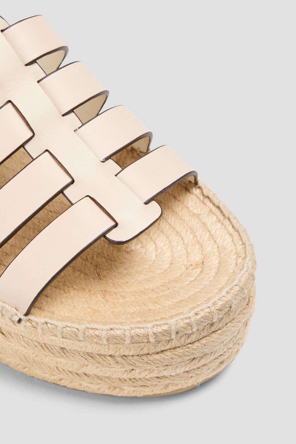 TORY BURCH Fisherman leather espadrille wedge sandals