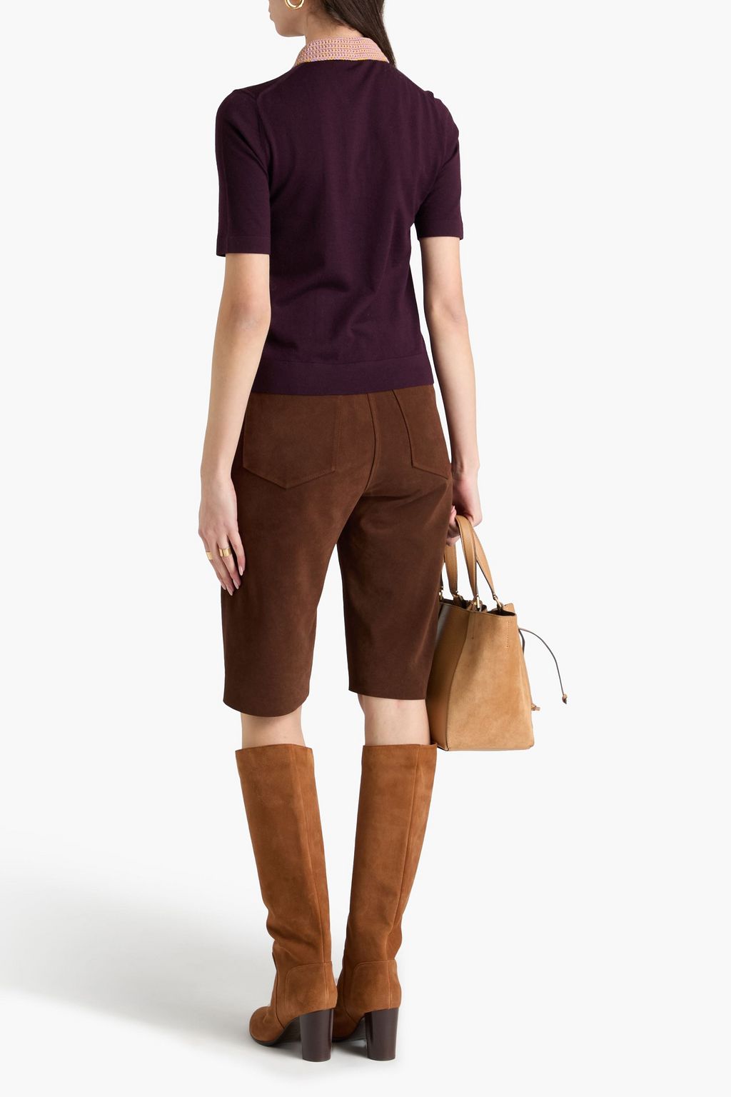 TORY BURCH 메리노 울 폴로 셔츠