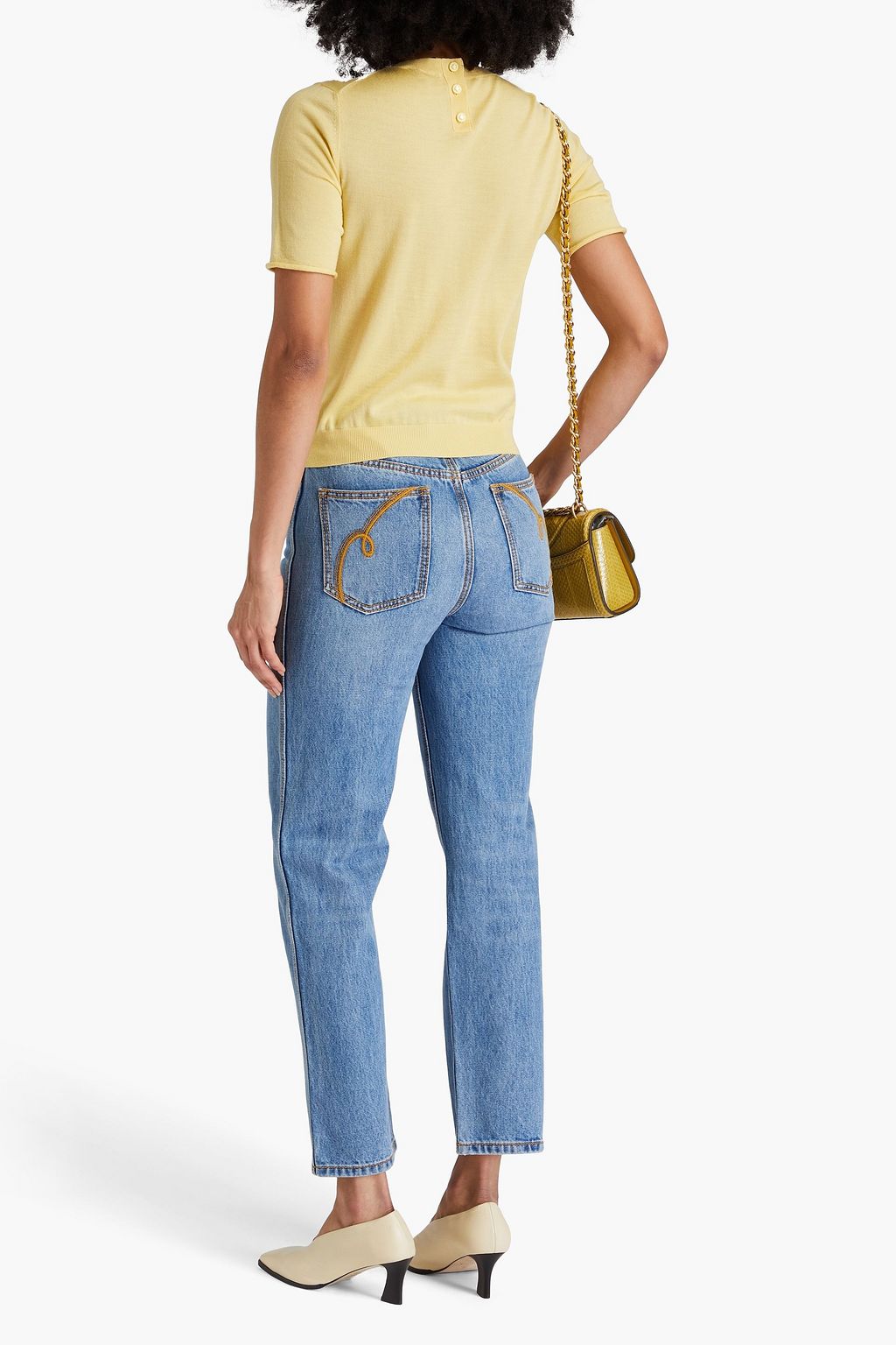 TORY BURCH كنزة رياضية من مزيج حرير والصوف