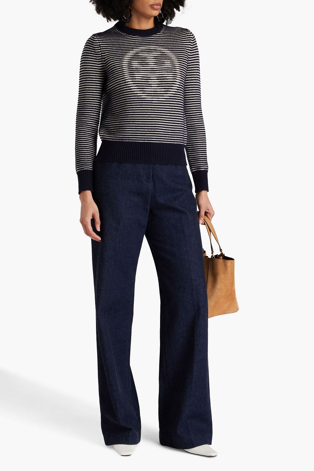 TORY BURCH كنزة رياضية مخططة من الصوف