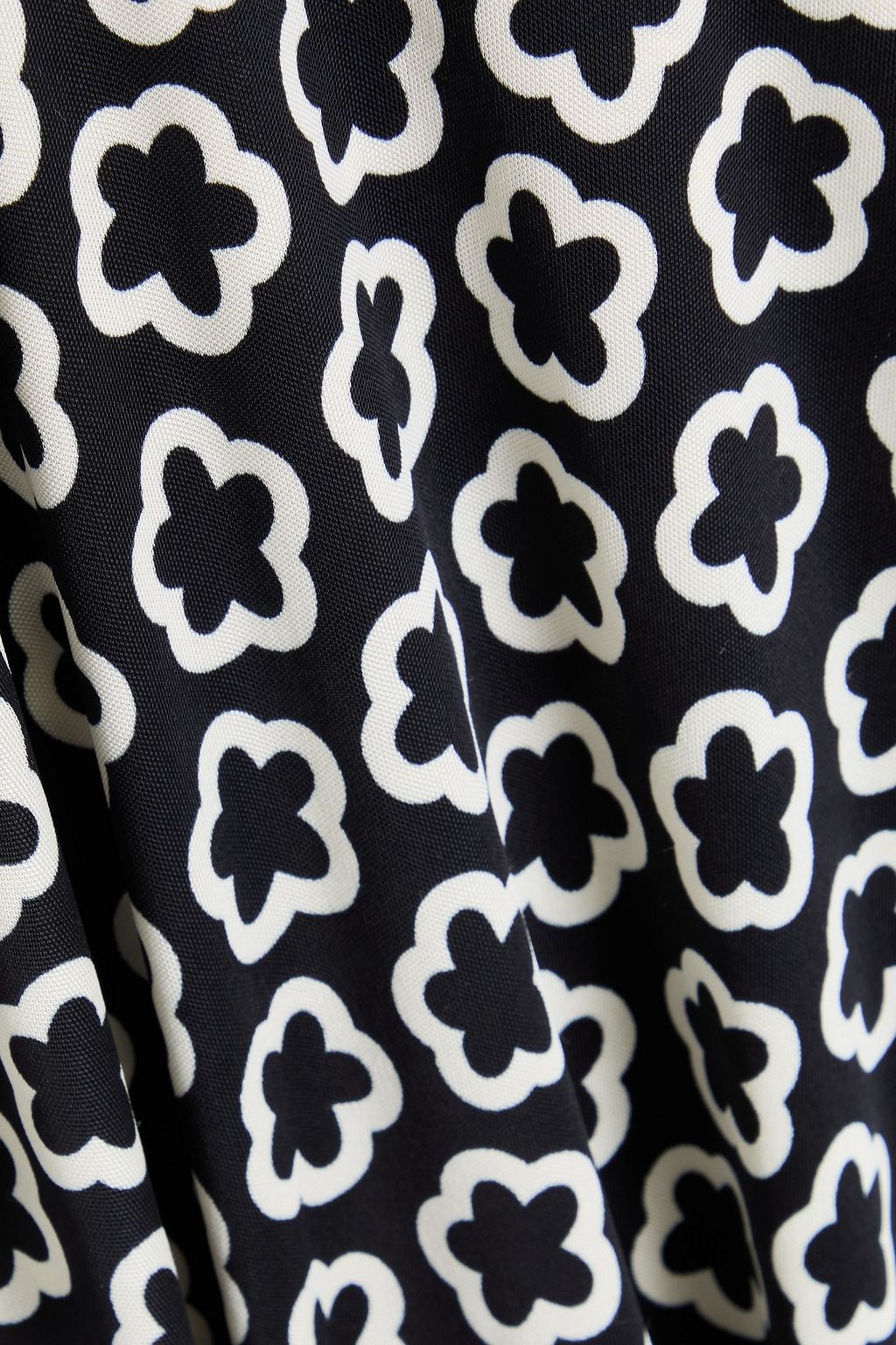 TORY BURCH بلوزة من الجيرسي بياقة عالية ومزينة بطبعات
