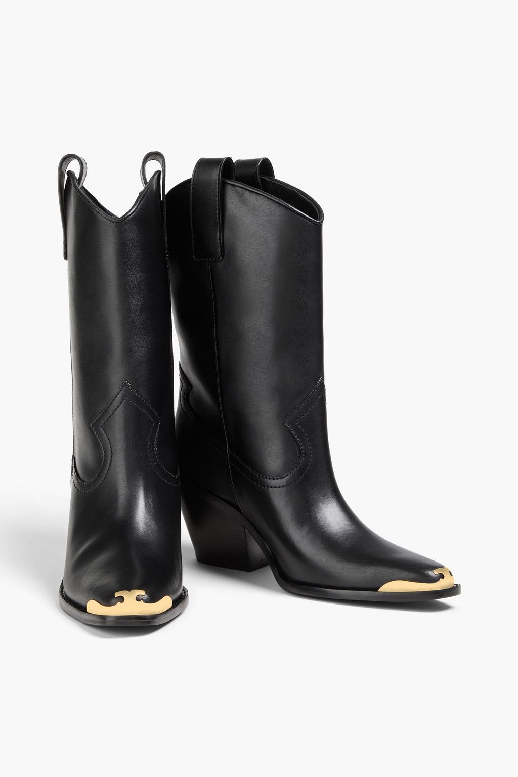 TORY BURCH Embellished leather cowboy boots