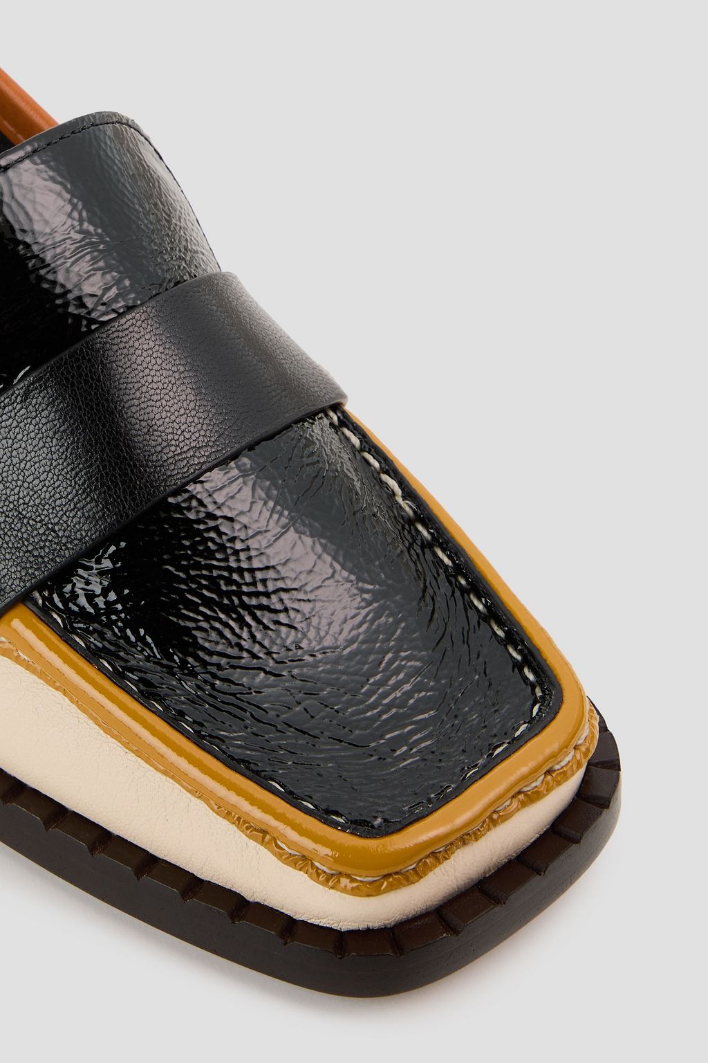 TORY BURCH 컬러블록 가죽 로퍼