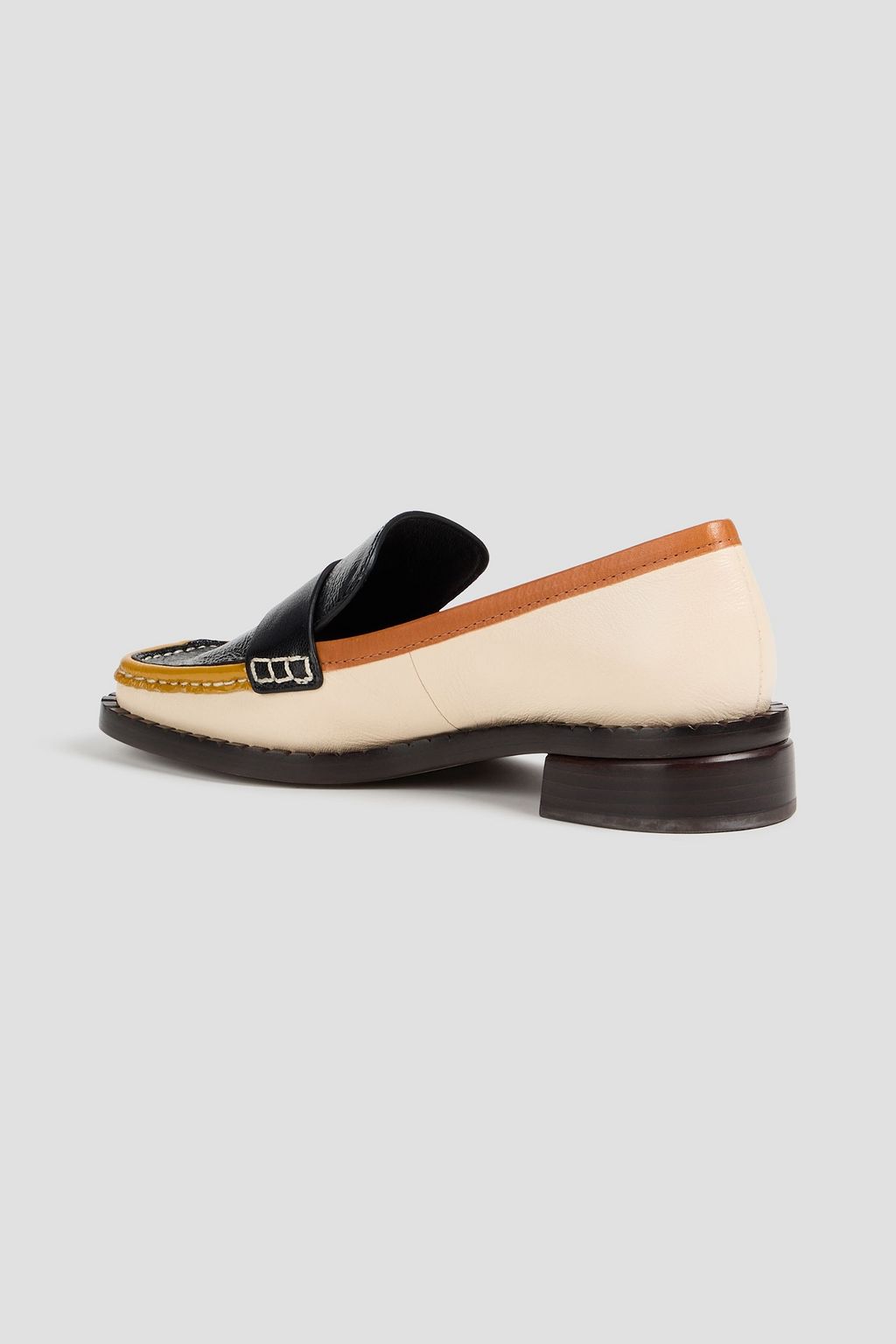 TORY BURCH 컬러블록 가죽 로퍼