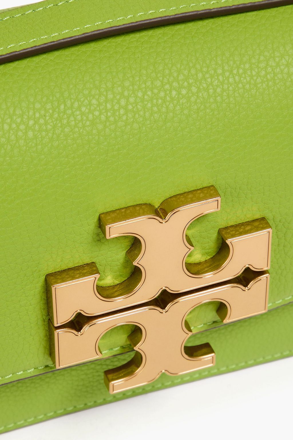 TORY BURCH Eleonor pebbled-leather and suede shoulder bag
