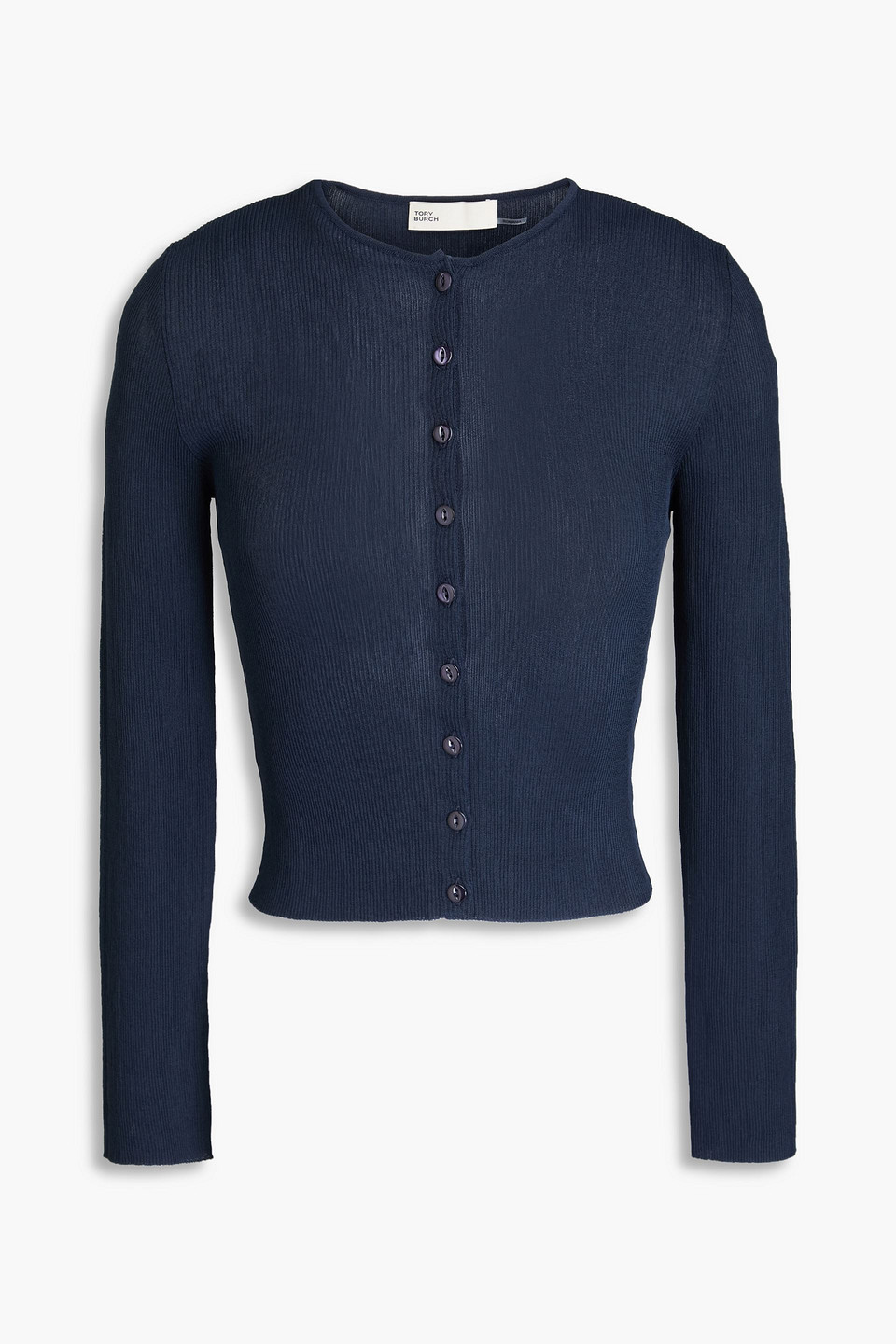 Tory Burch Cardigan Aus Rippstrick In Blue