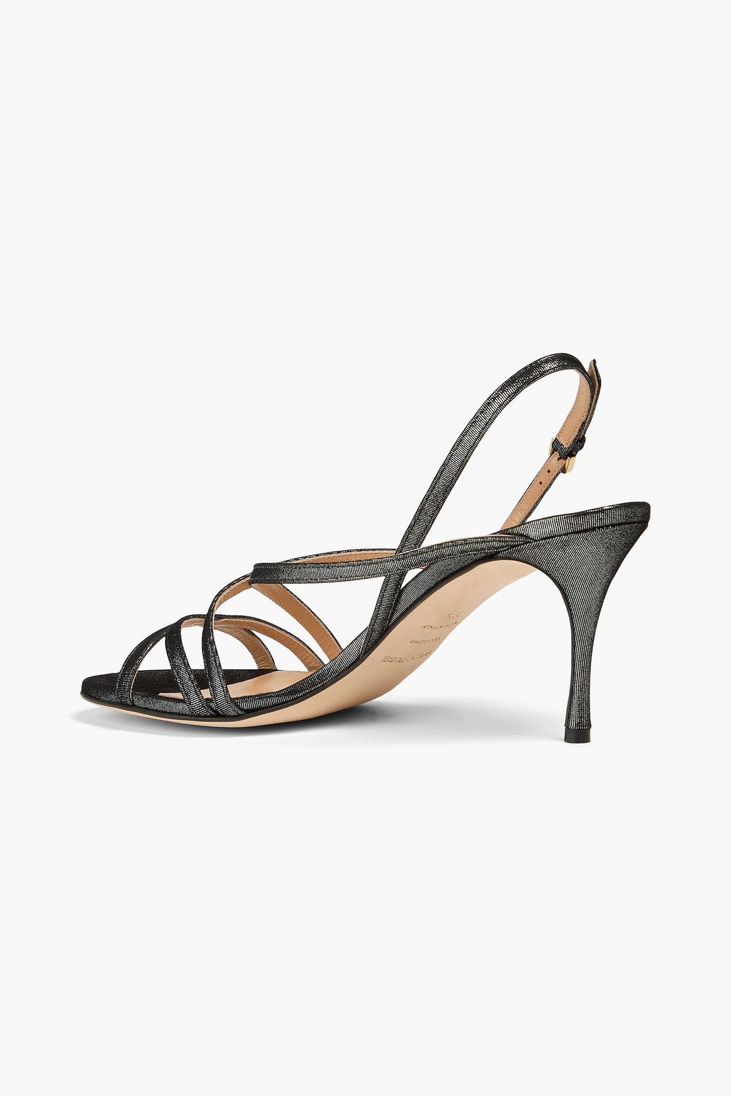 SERGIO ROSSI Metallic suede sandals