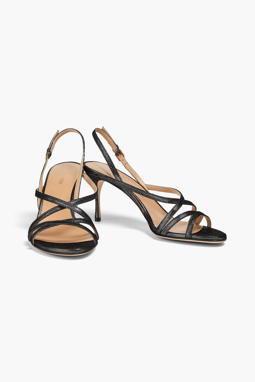 SERGIO ROSSI Metallic suede sandals