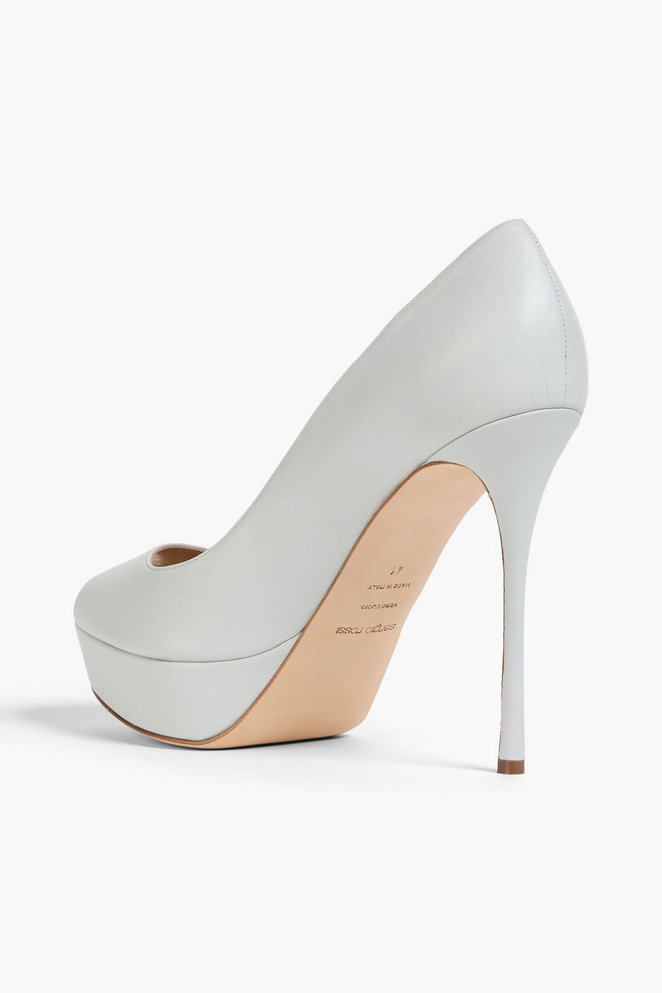  Sergio Rossi - Plateau-pumps Aus Leder - Grau - Eu 41 